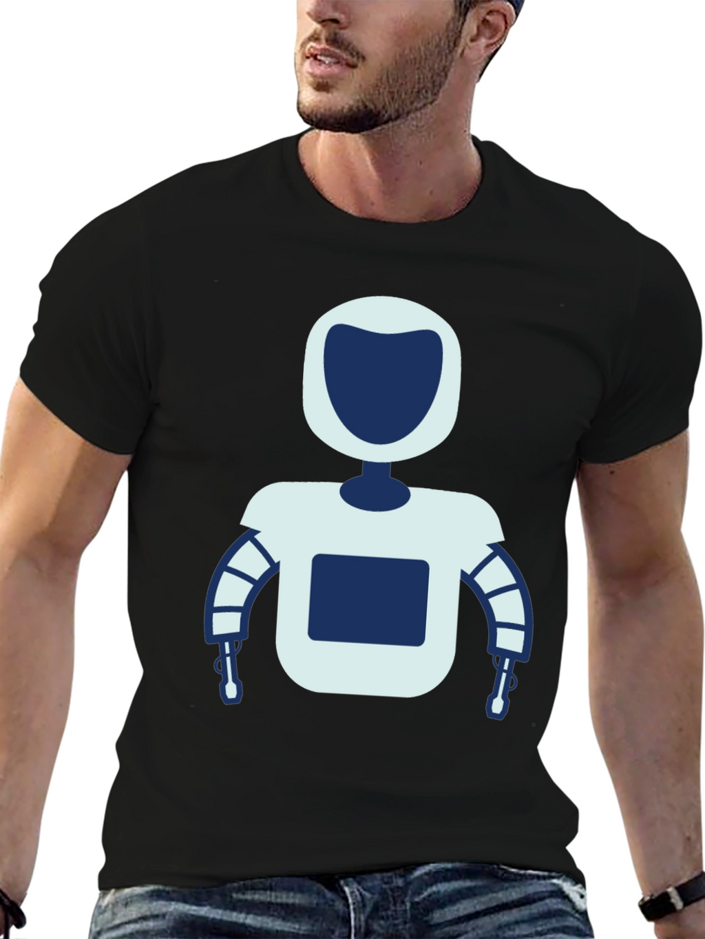 Robot Graphic T-Shirt - Cool Tech Design