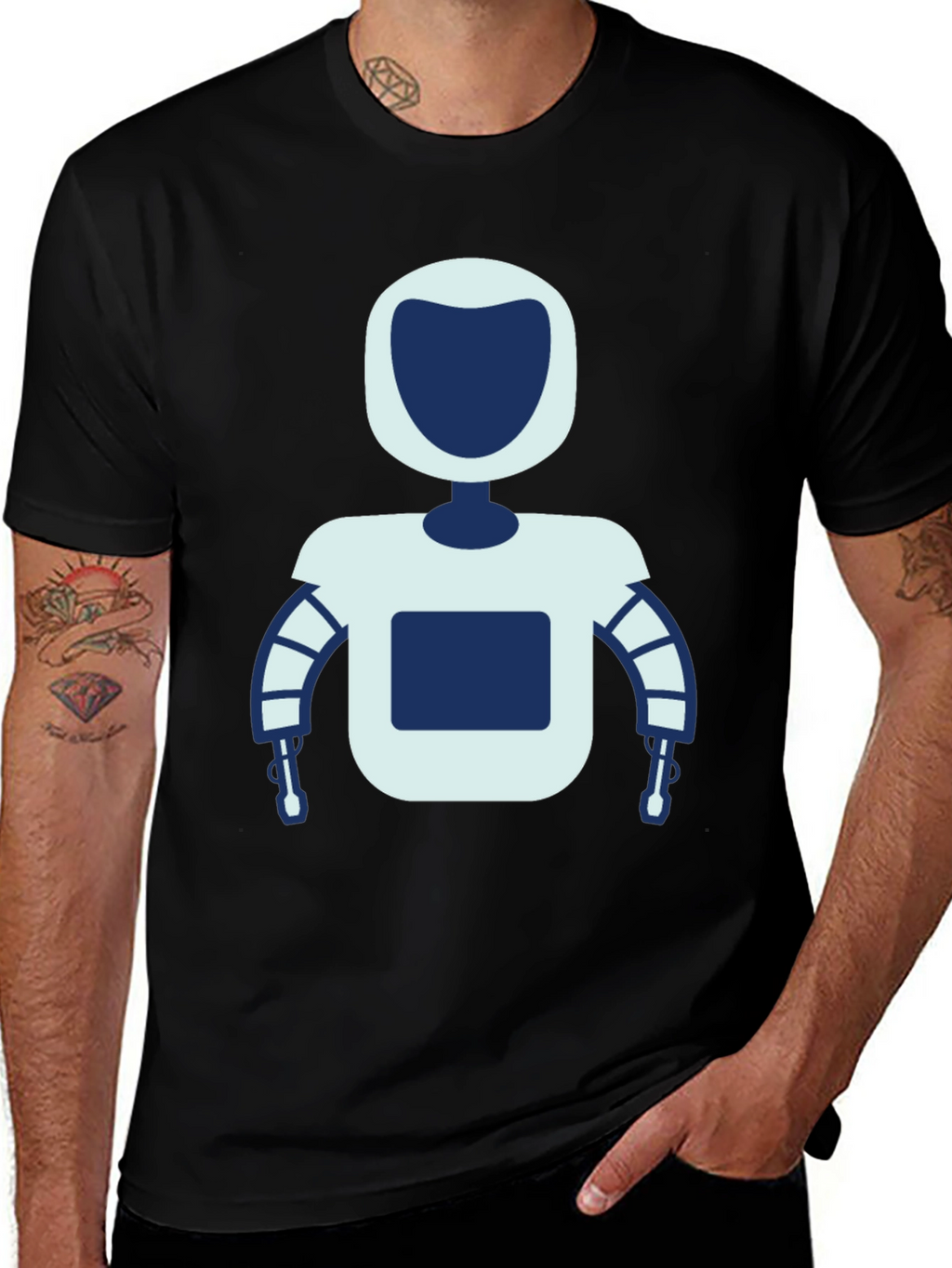 Robot Graphic T-Shirt - Cool Tech Design