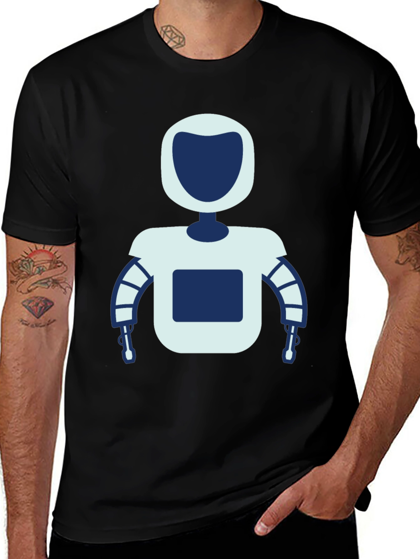 Robot Graphic T-Shirt - Cool Tech Design