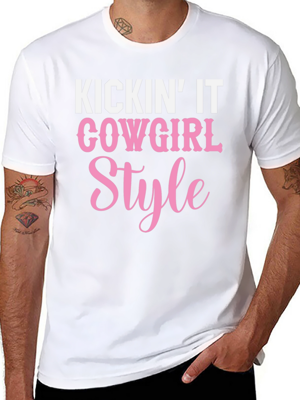 Cowgirl Style Graphic Tee - Kickin It T-Shirt
