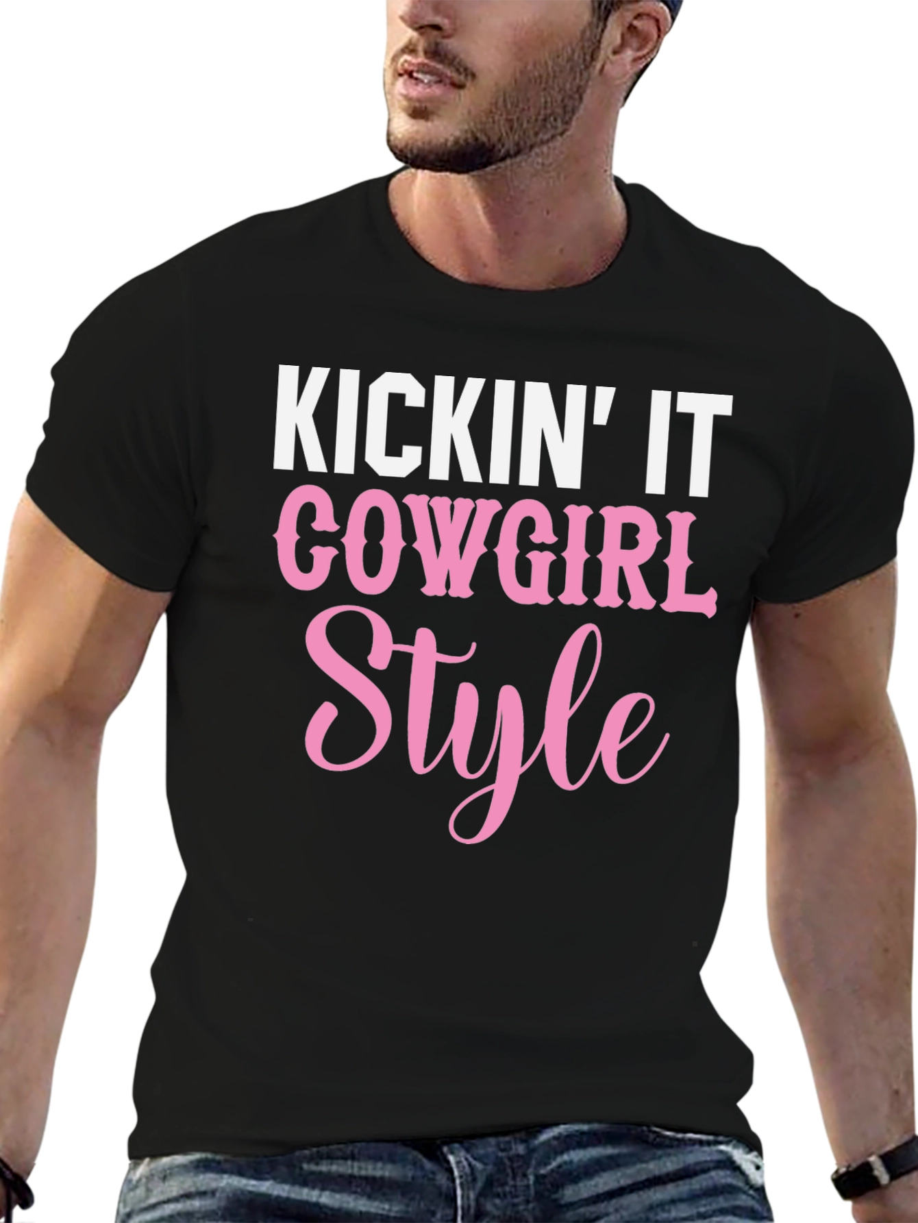 Cowgirl Style Graphic Tee - Kickin It T-Shirt