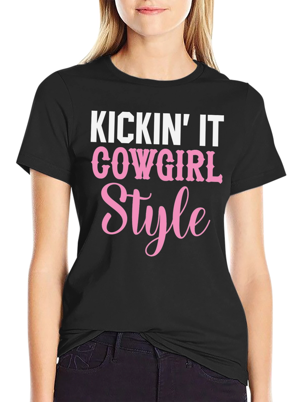 Cowgirl Style Graphic Tee - Kickin It T-Shirt