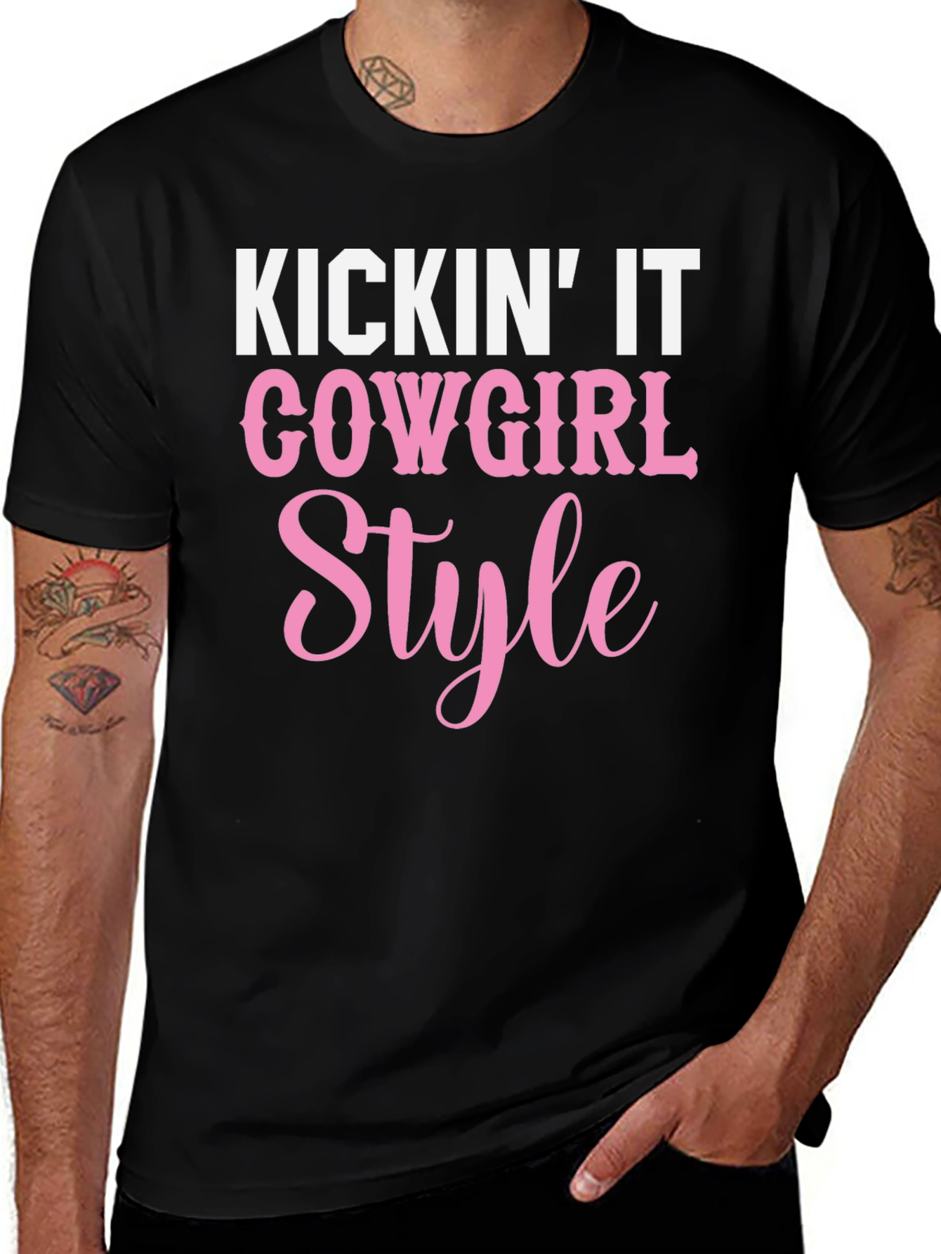 Cowgirl Style Graphic Tee - Kickin It T-Shirt