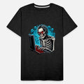 Gamer shirt design. Skeleton gaming in hell