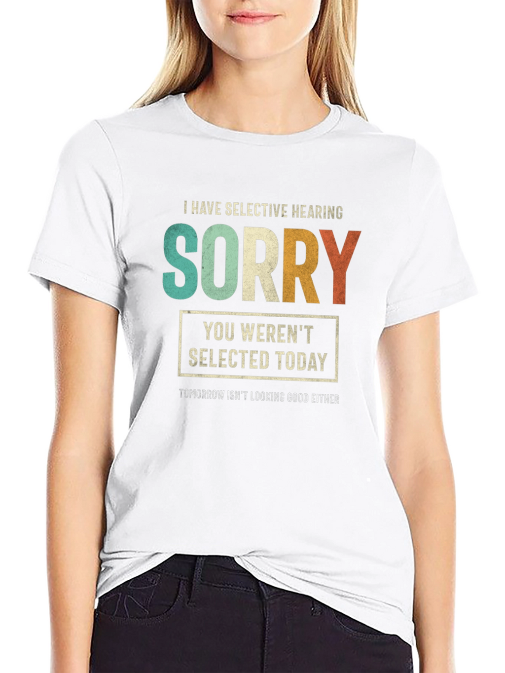 Selective Hearing Funny Graphic Tee