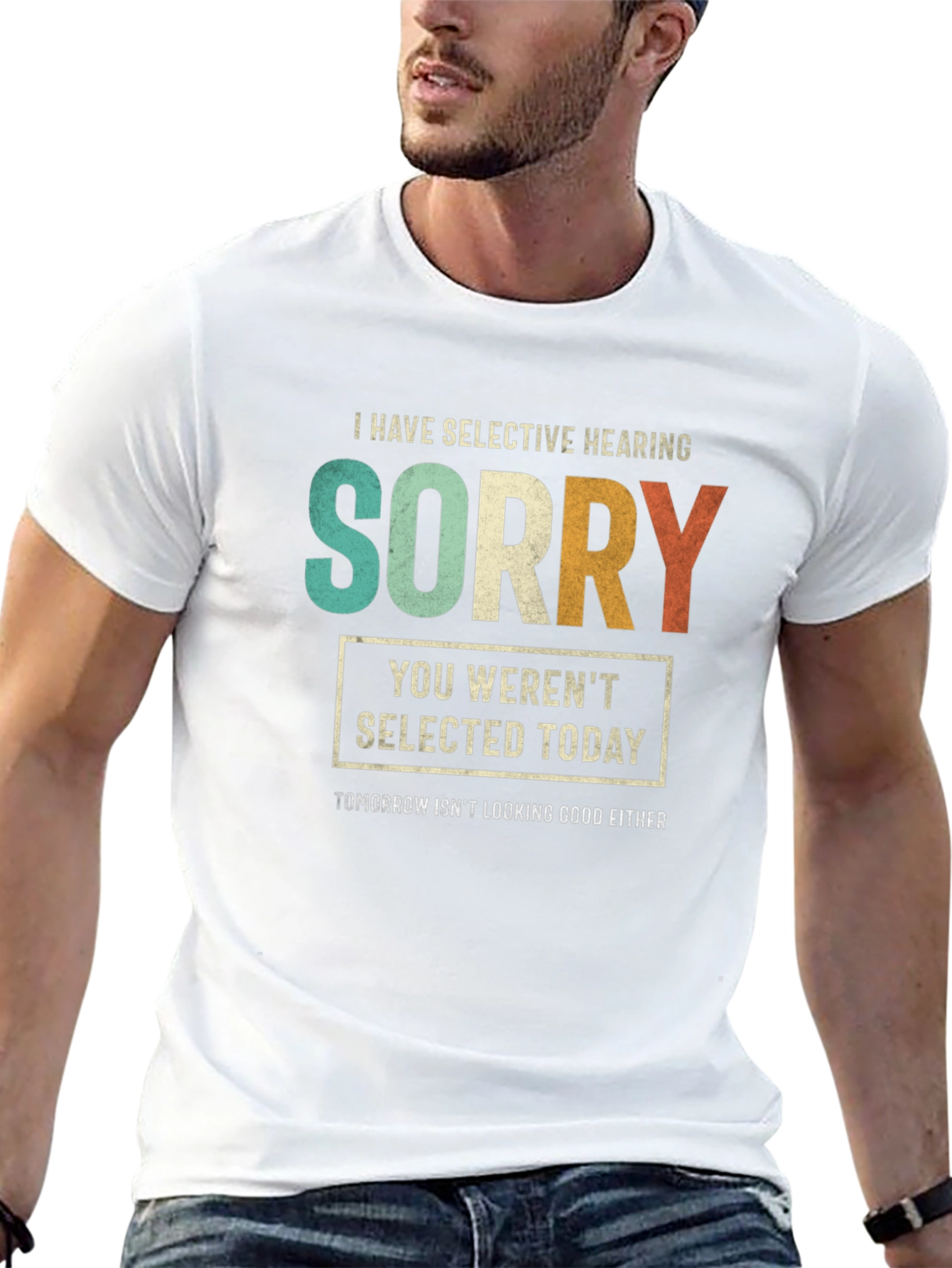 Selective Hearing Funny Graphic Tee