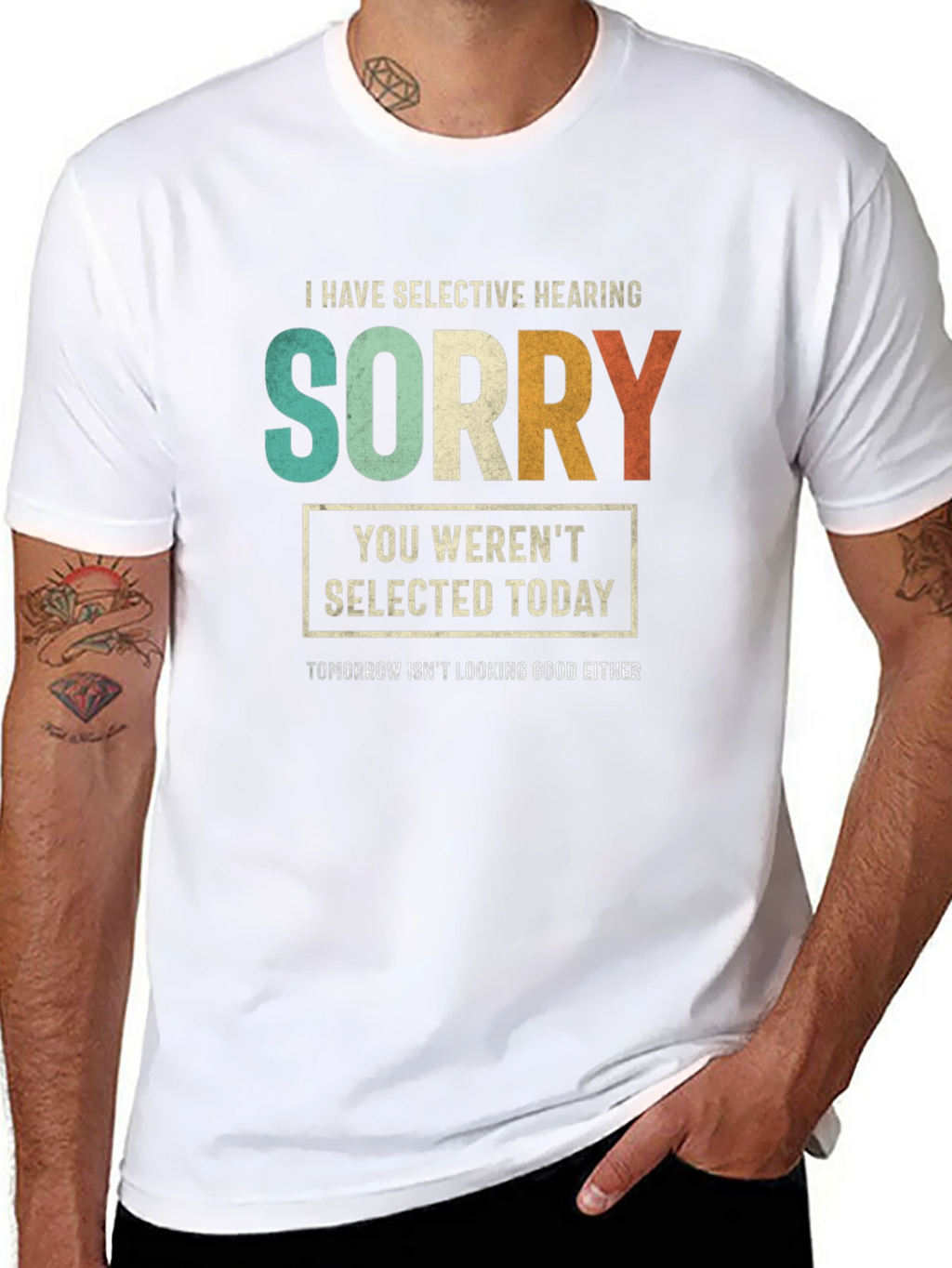 Selective Hearing Funny Graphic Tee