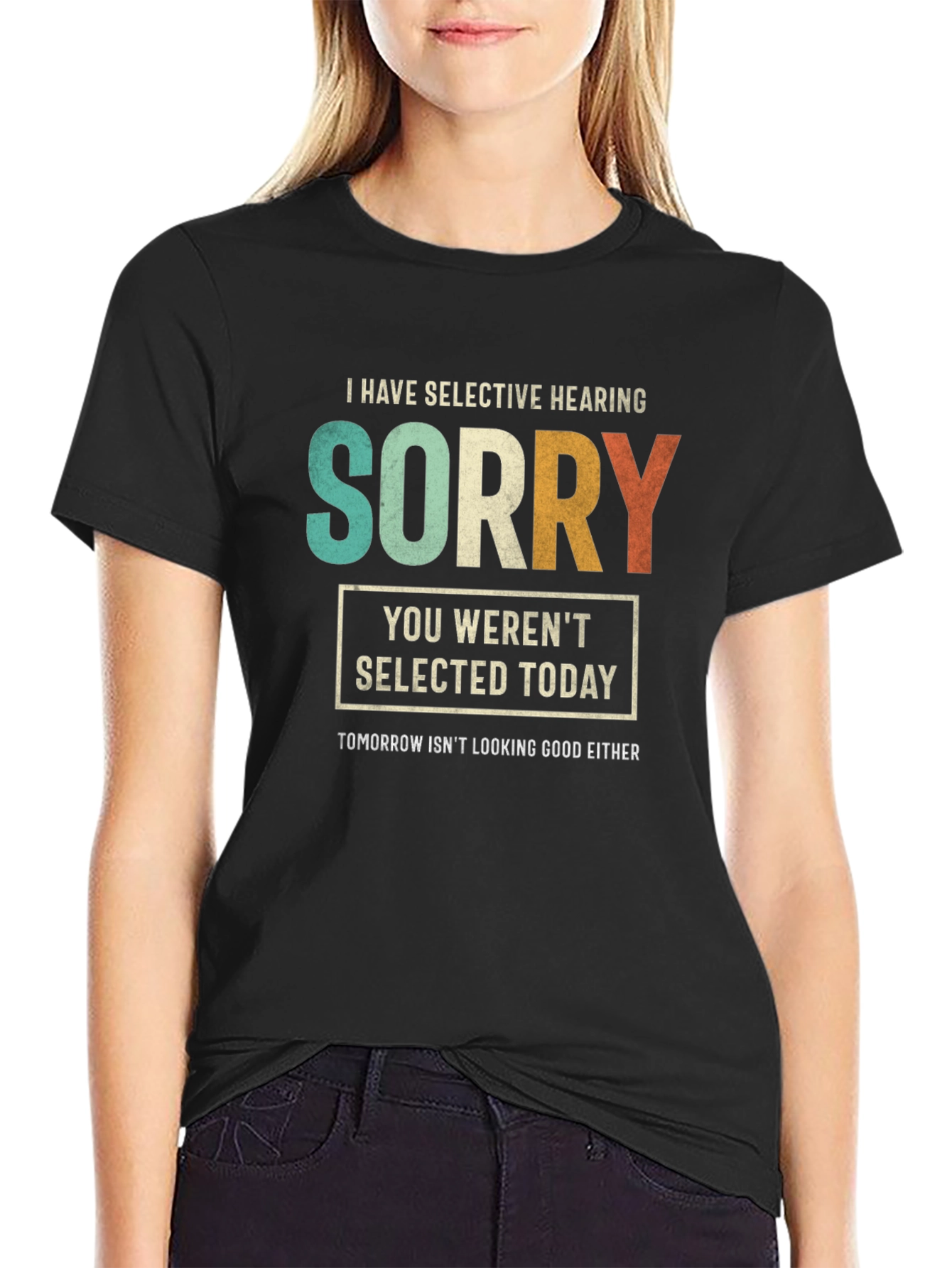 Selective Hearing Funny Graphic Tee
