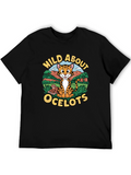 Wild About Ocelots Graphic T-Shirt