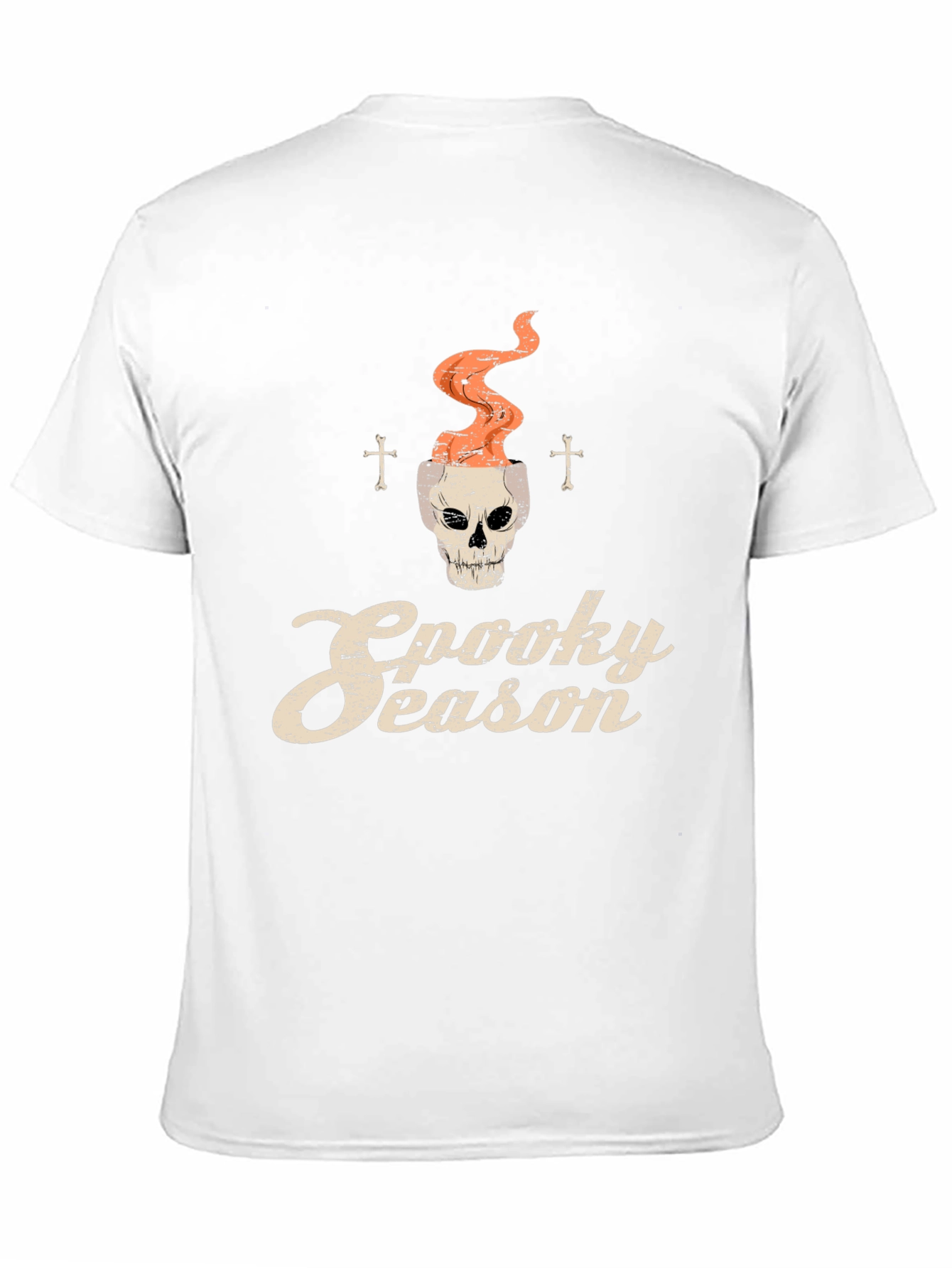 Spooky Season Skull Graphic Tee - Halloween Style