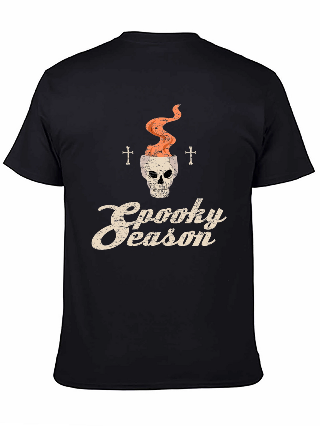 Spooky Season Skull Graphic Tee - Halloween Style