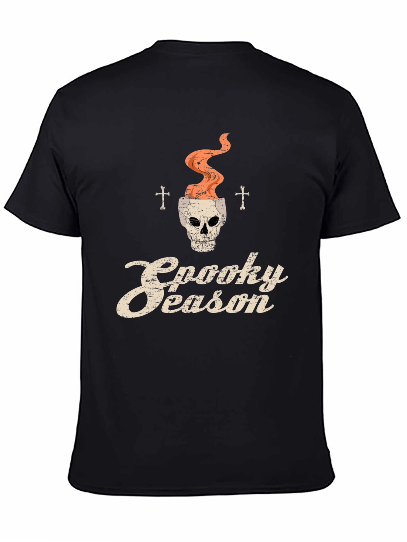 Spooky Season Skull Graphic Tee - Halloween Style