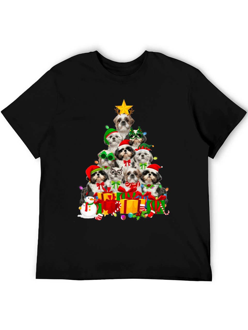 Shih Tzu Christmas Tree T-Shirt