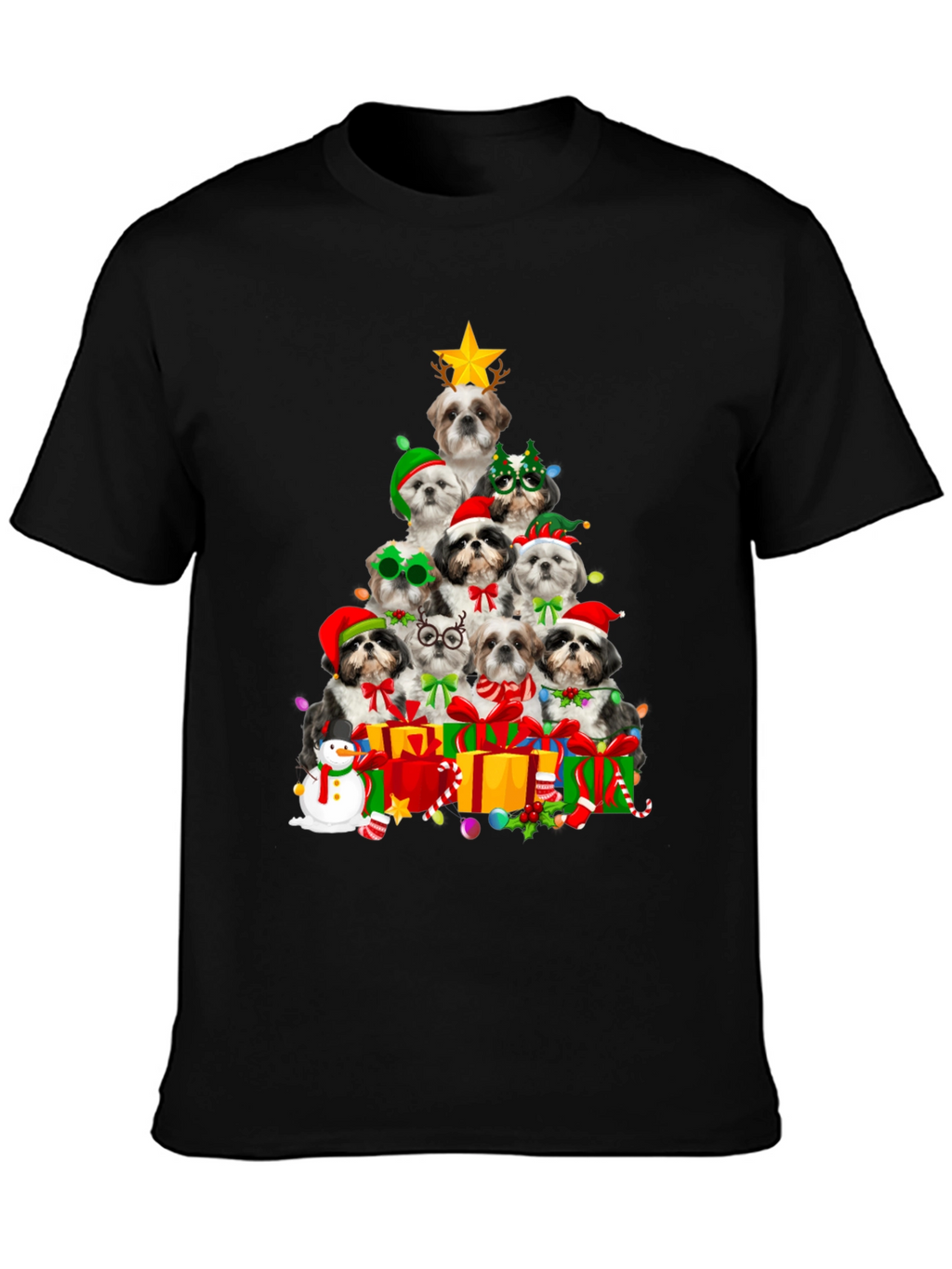 Shih Tzu Christmas Tree T-Shirt