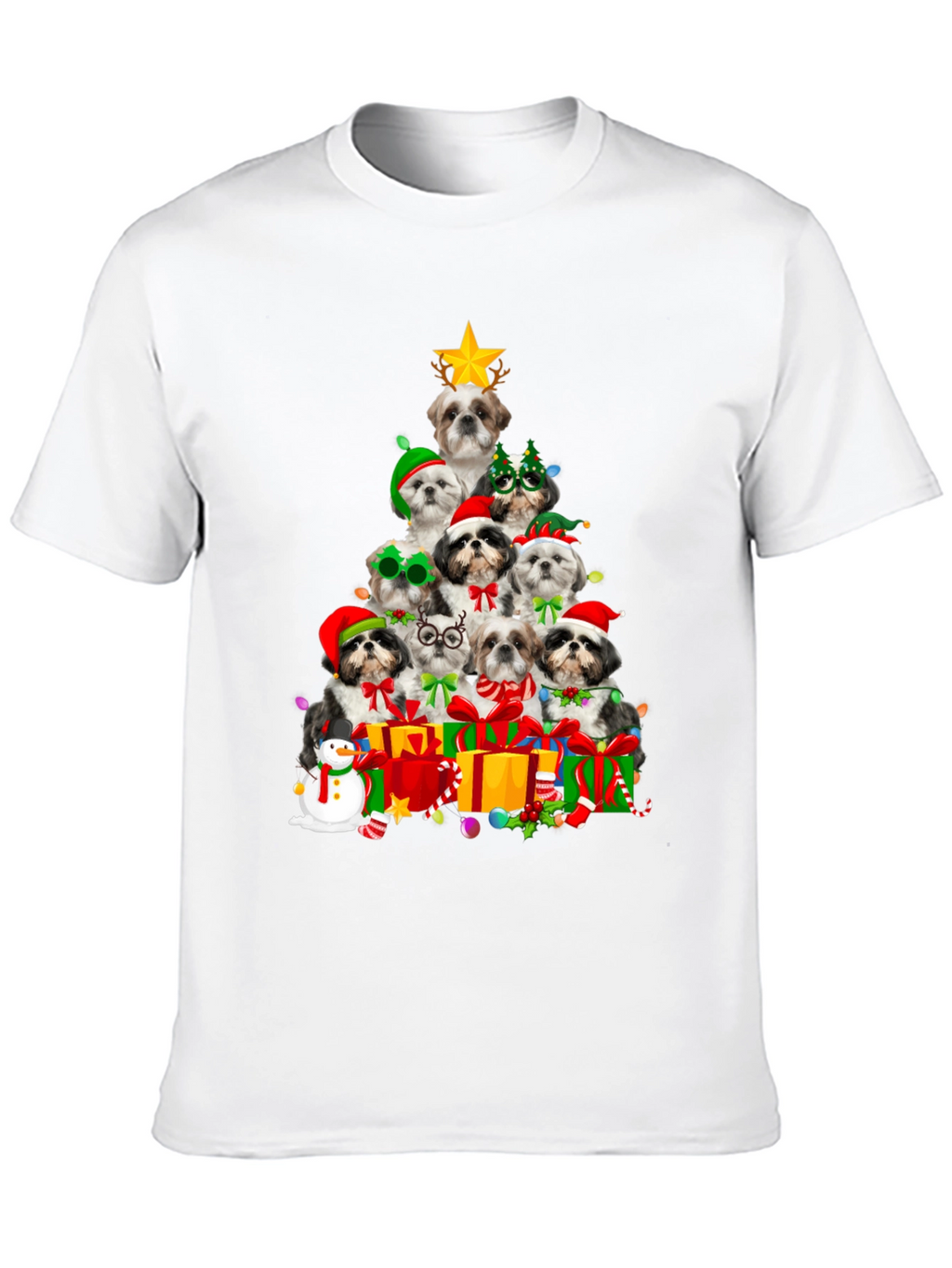 Shih Tzu Christmas Tree T-Shirt
