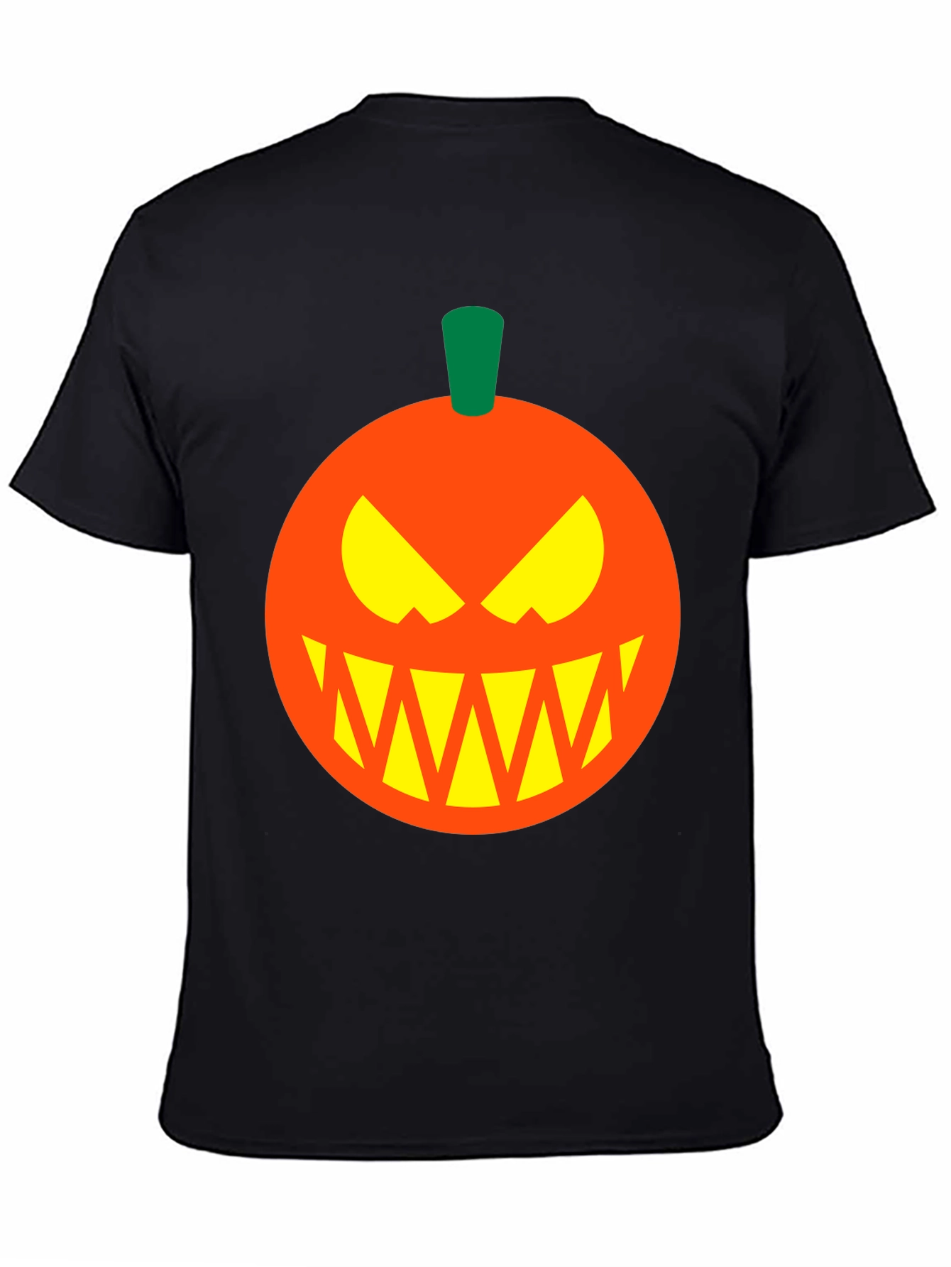 Spooky Pumpkin Face Black T-Shirt - Halloween