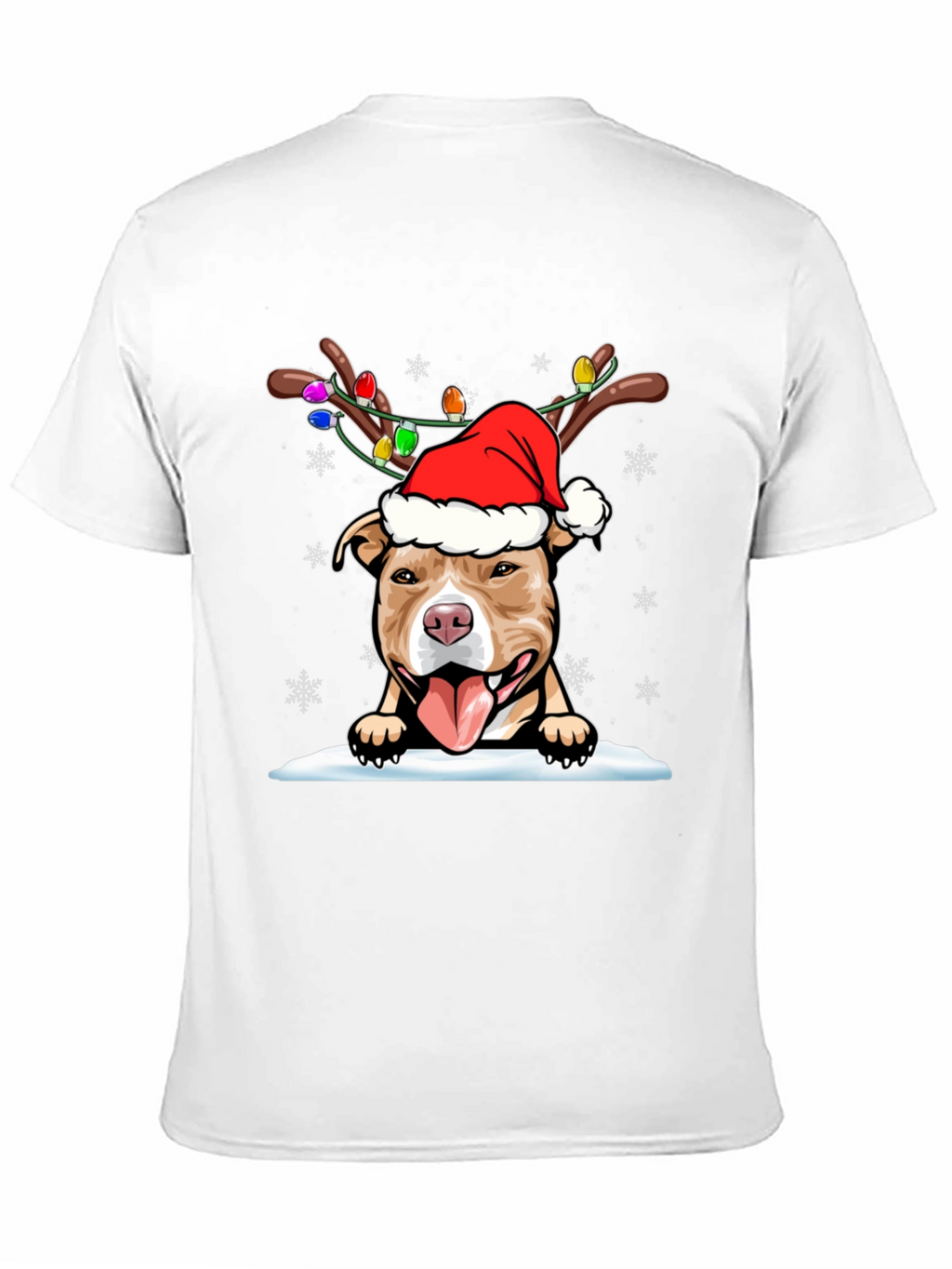 Festive Pitbull Christmas T-Shirt