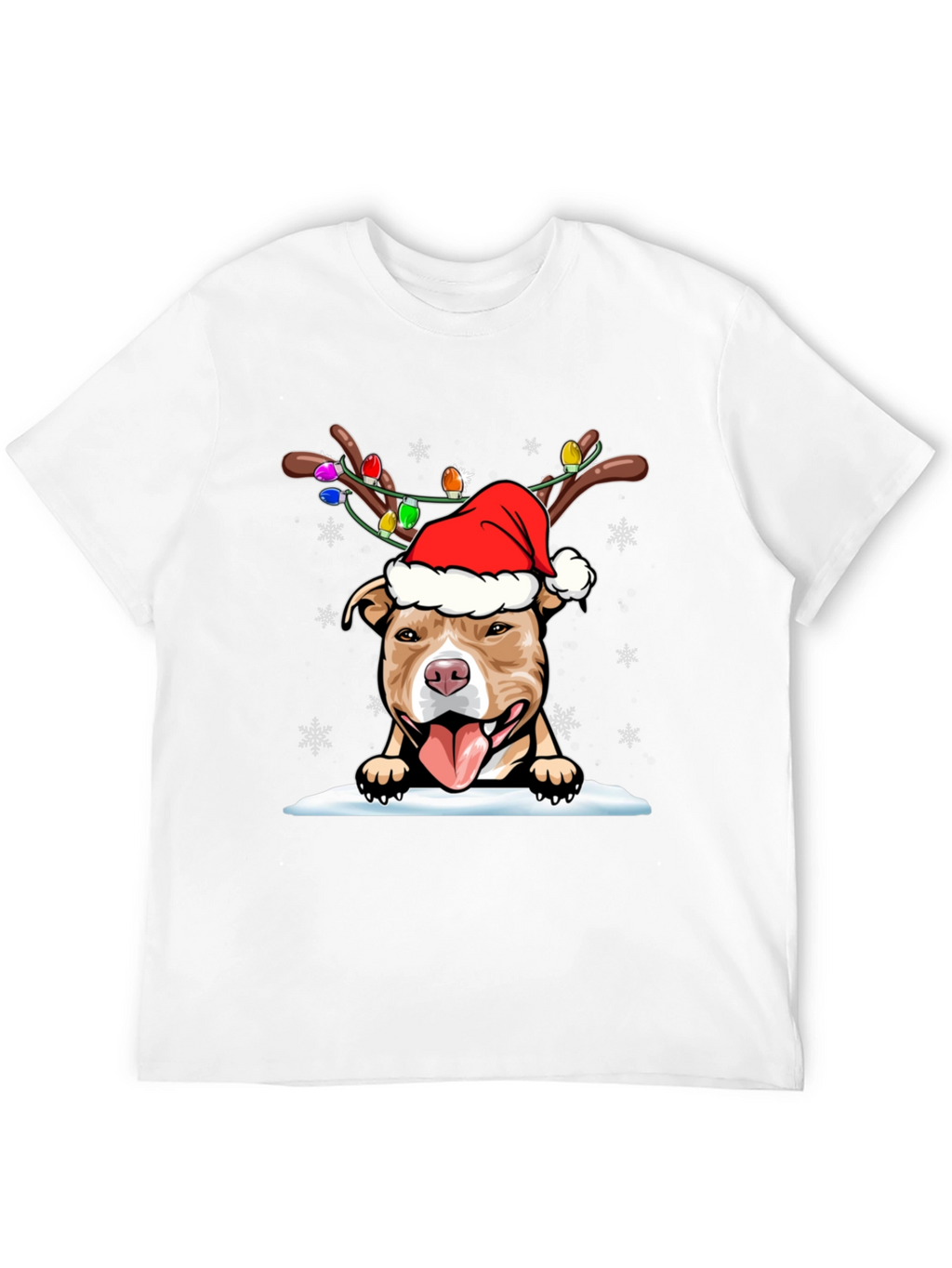 Festive Pitbull Christmas T-Shirt
