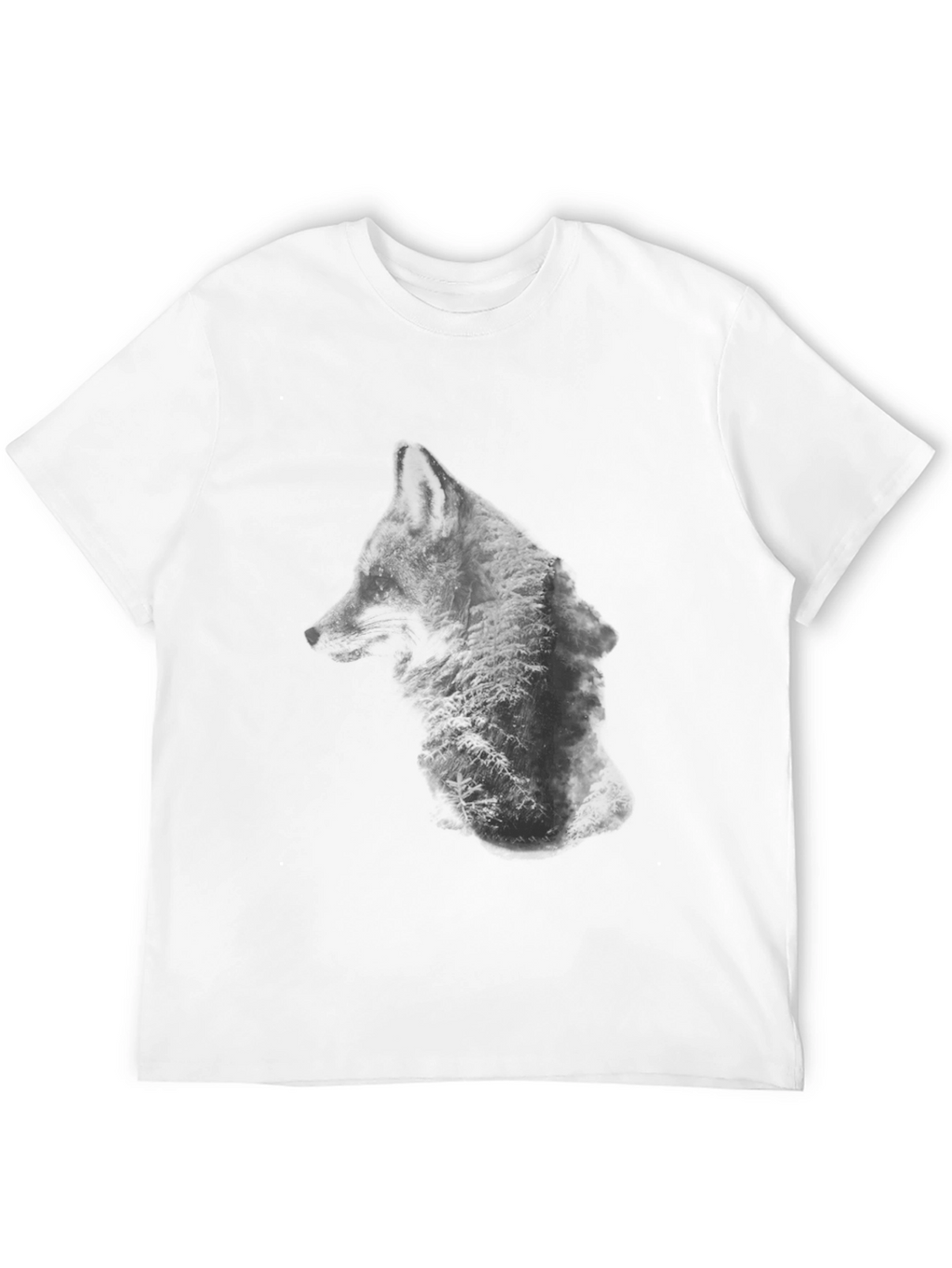 Mens Black Wolf Graphic Tee