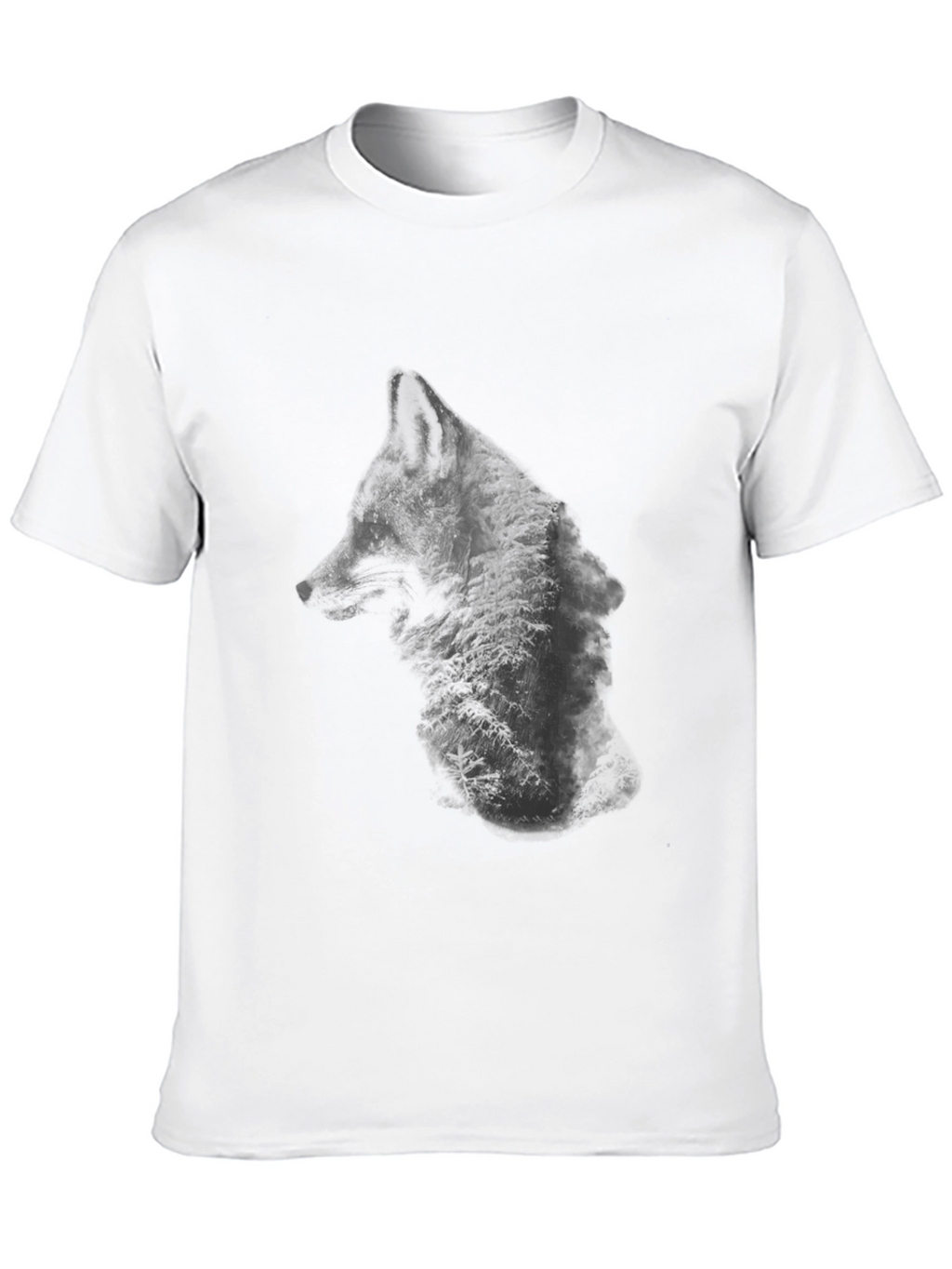 Mens Black Wolf Graphic Tee