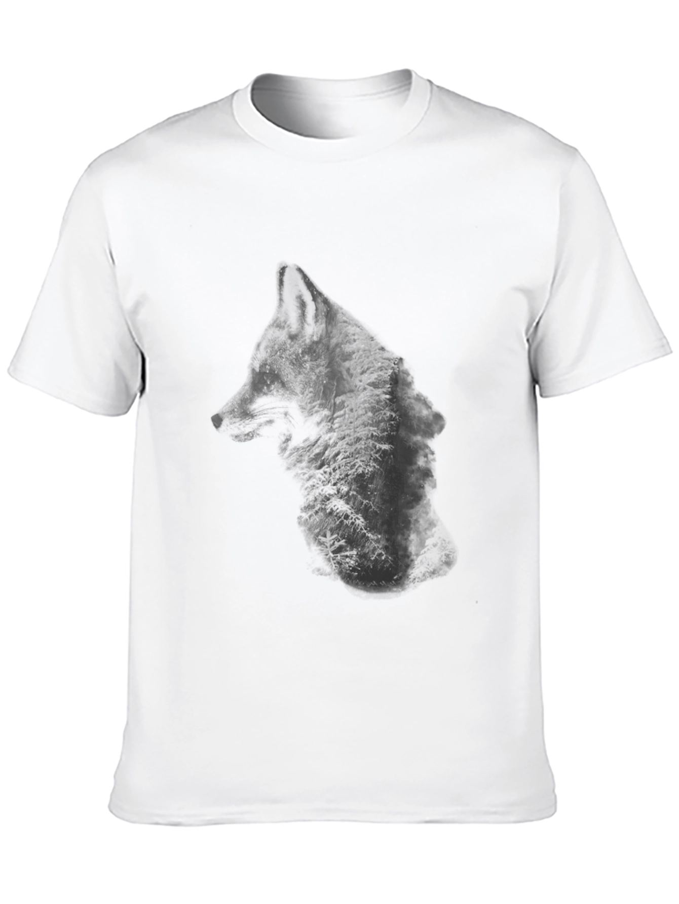 Mens Black Wolf Graphic Tee