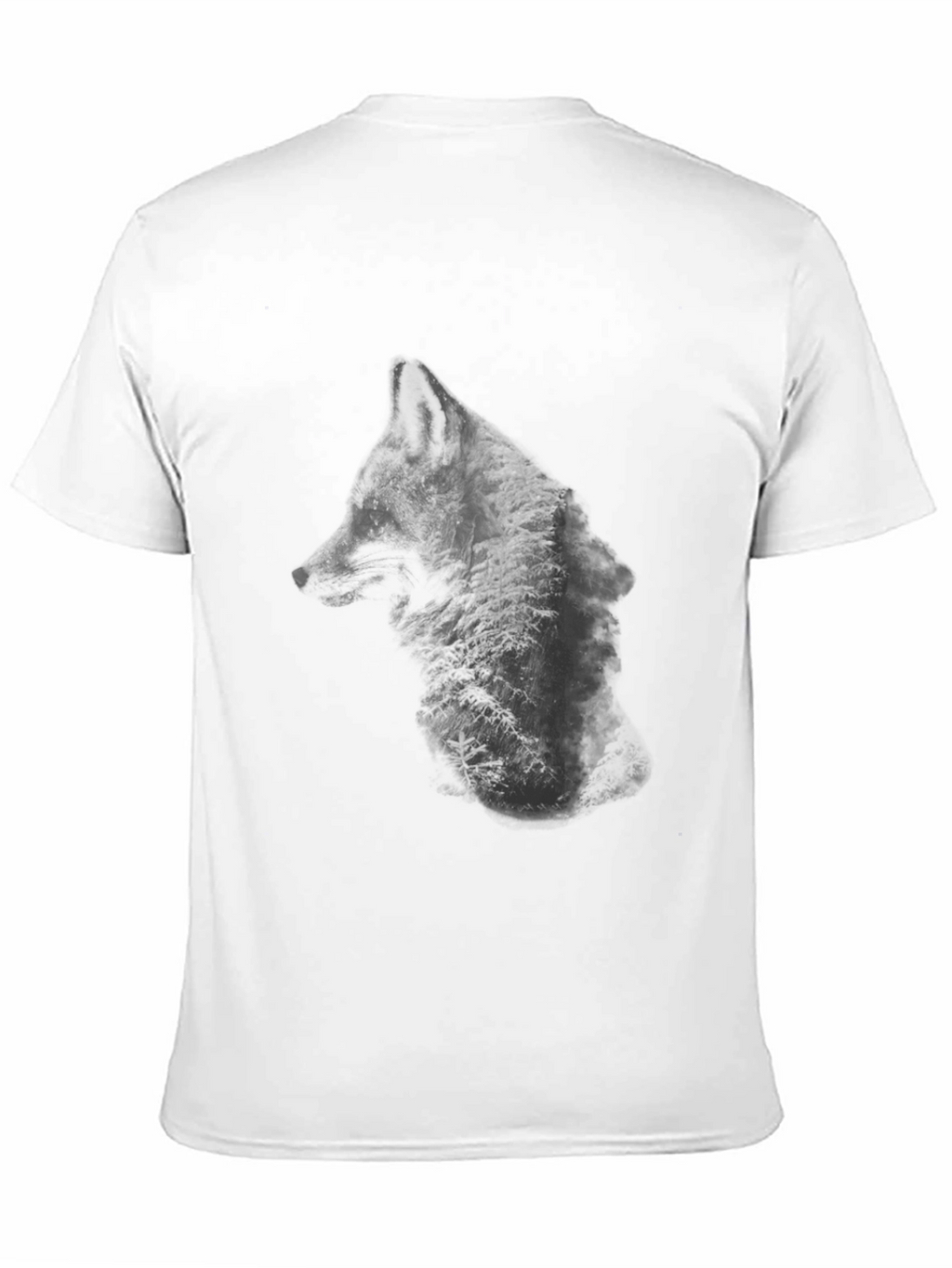 Mens Black Wolf Graphic Tee