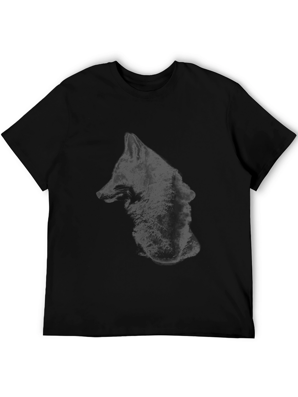 Mens Black Wolf Graphic Tee