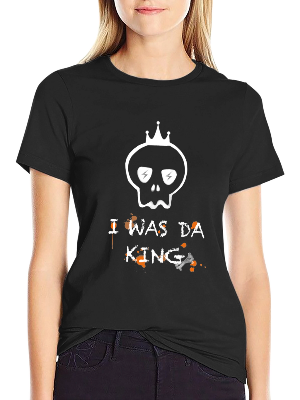 I Was Da King Graphic Tee - Black