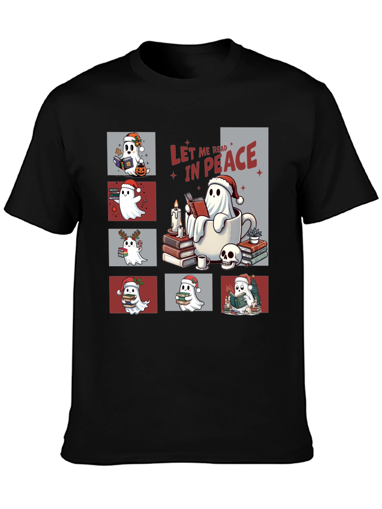 Let Me Read in Peace Ghost Tee