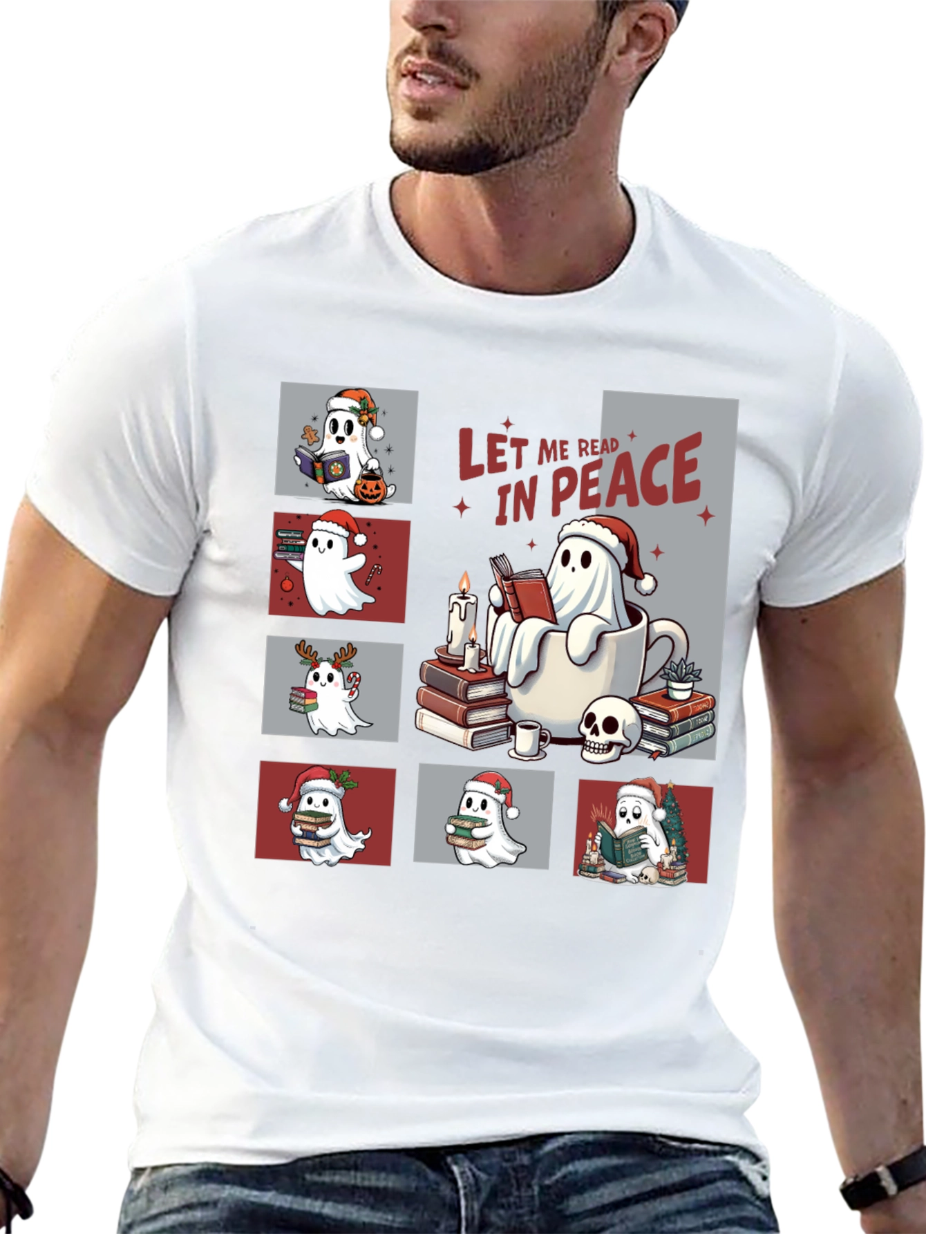 Let Me Read in Peace Ghost Tee
