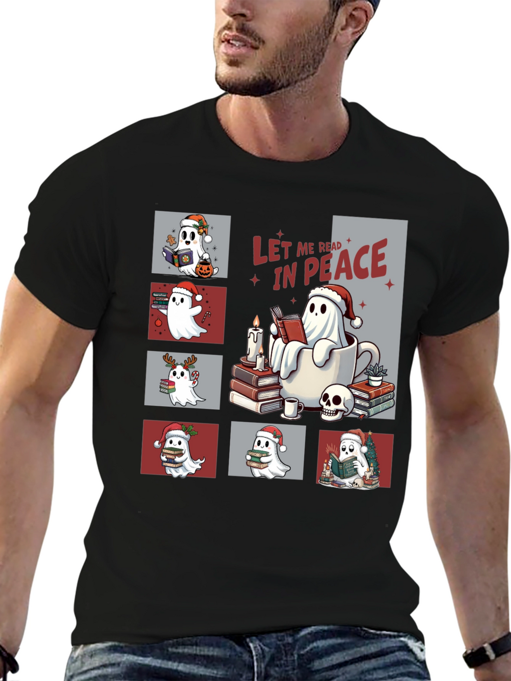 Let Me Read in Peace Ghost Tee