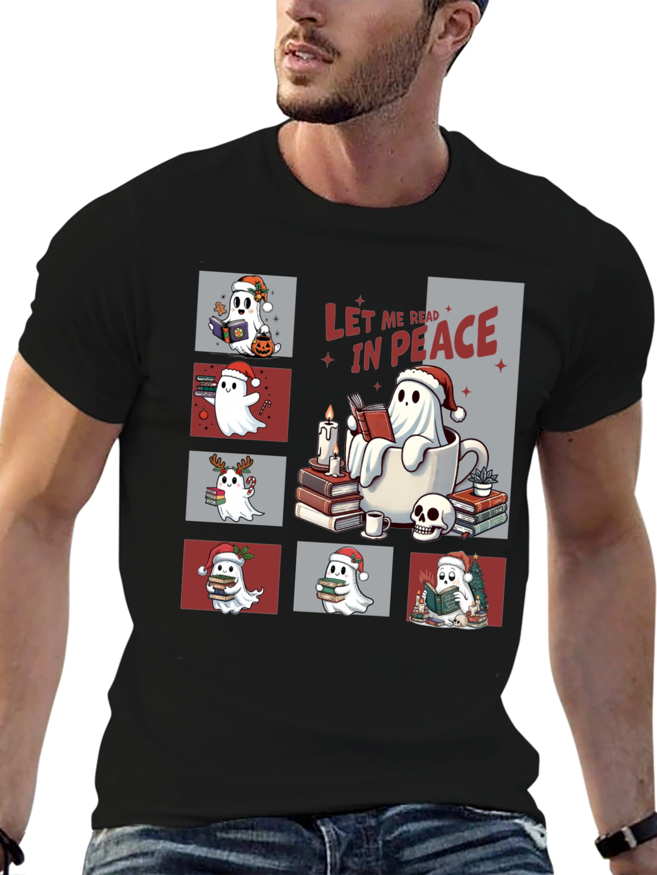 Let Me Read in Peace Ghost Tee