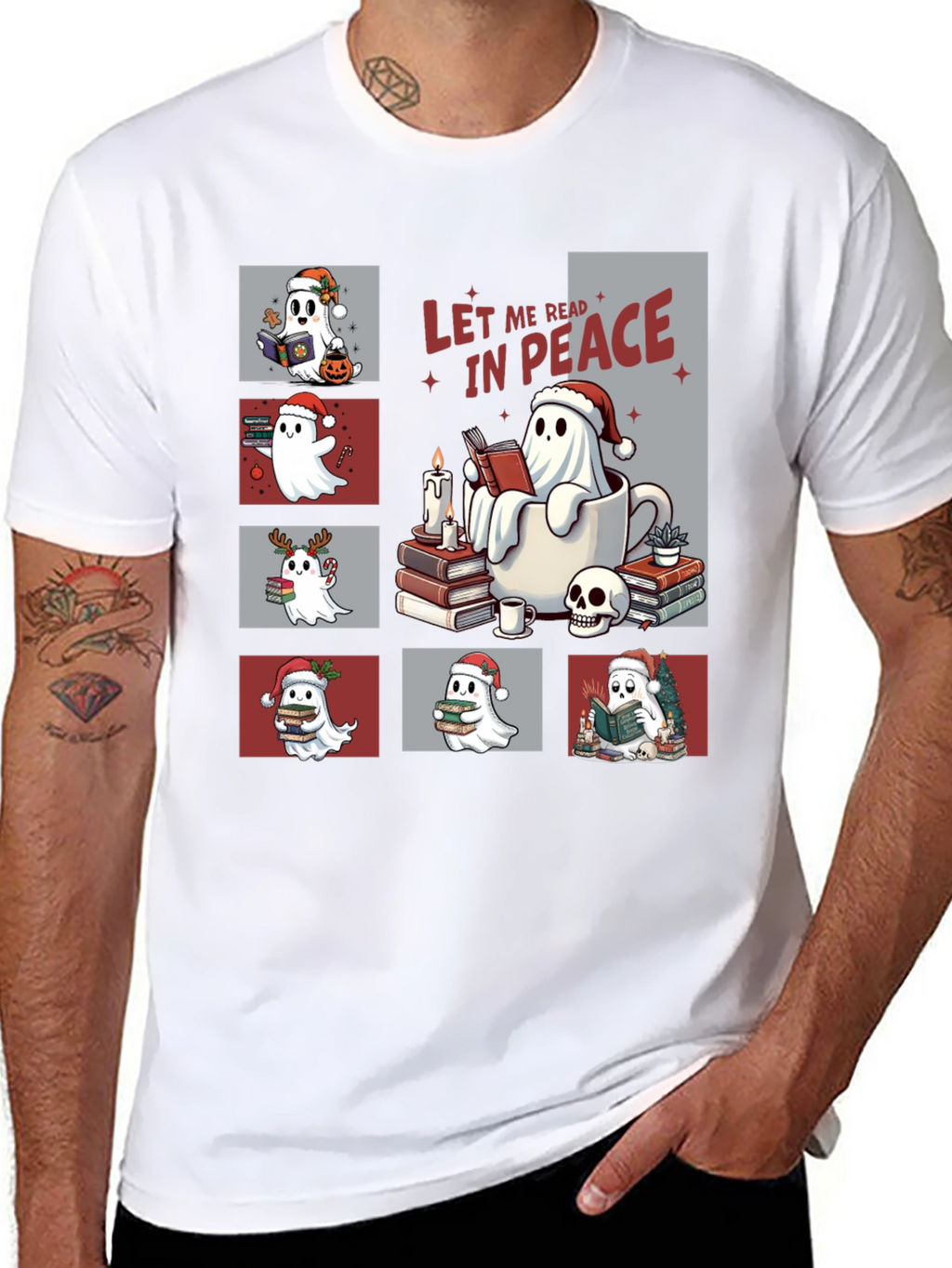 Let Me Read in Peace Ghost Tee