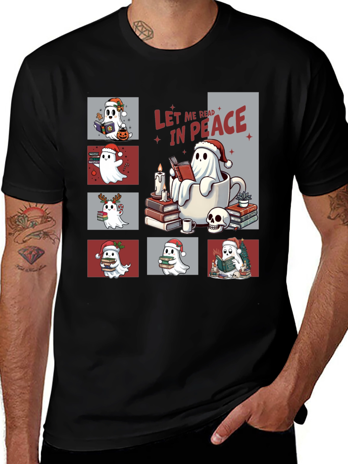 Let Me Read in Peace Ghost Tee