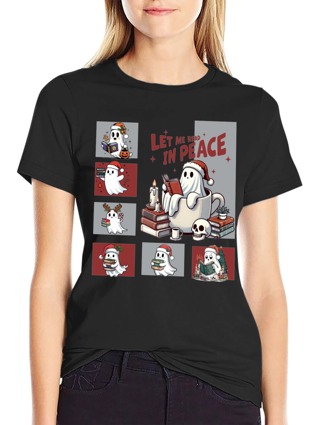 Let Me Read in Peace Ghost Tee