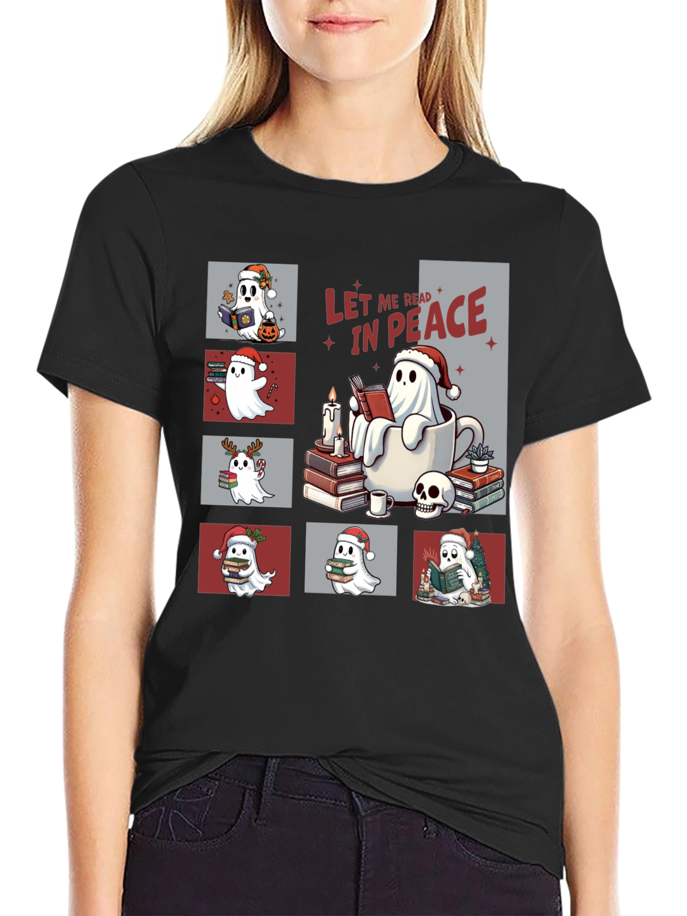 Let Me Read in Peace Ghost Tee