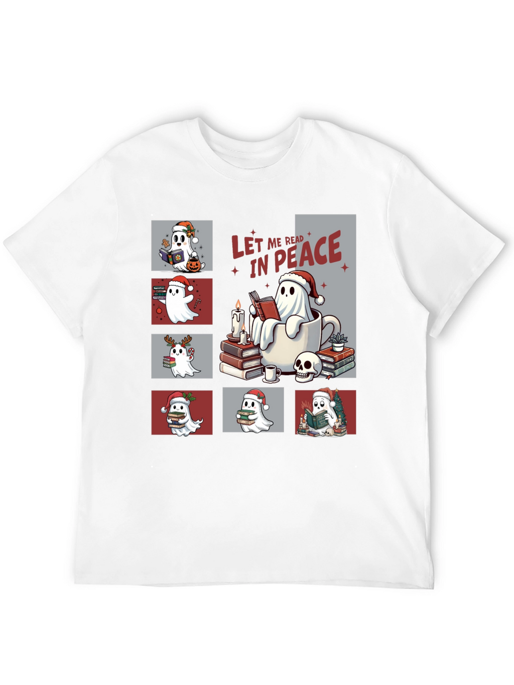 Let Me Read in Peace Ghost Tee