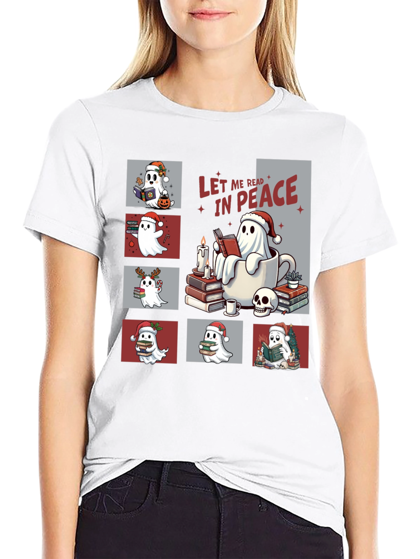 Let Me Read in Peace Ghost Tee