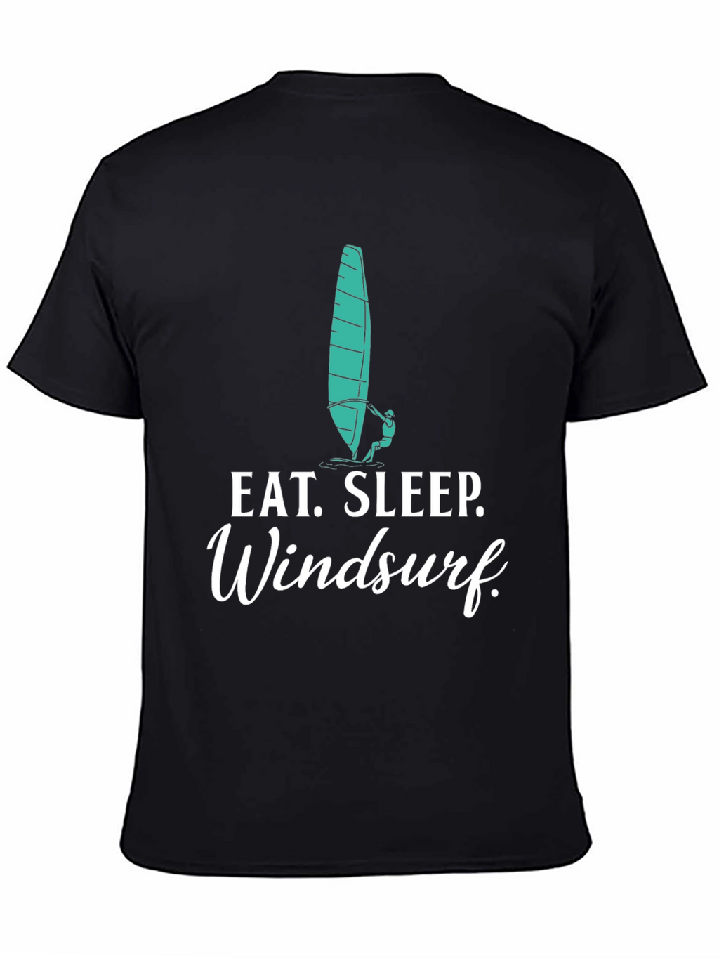 Eat Sleep Windsurf Black Graphic Tee