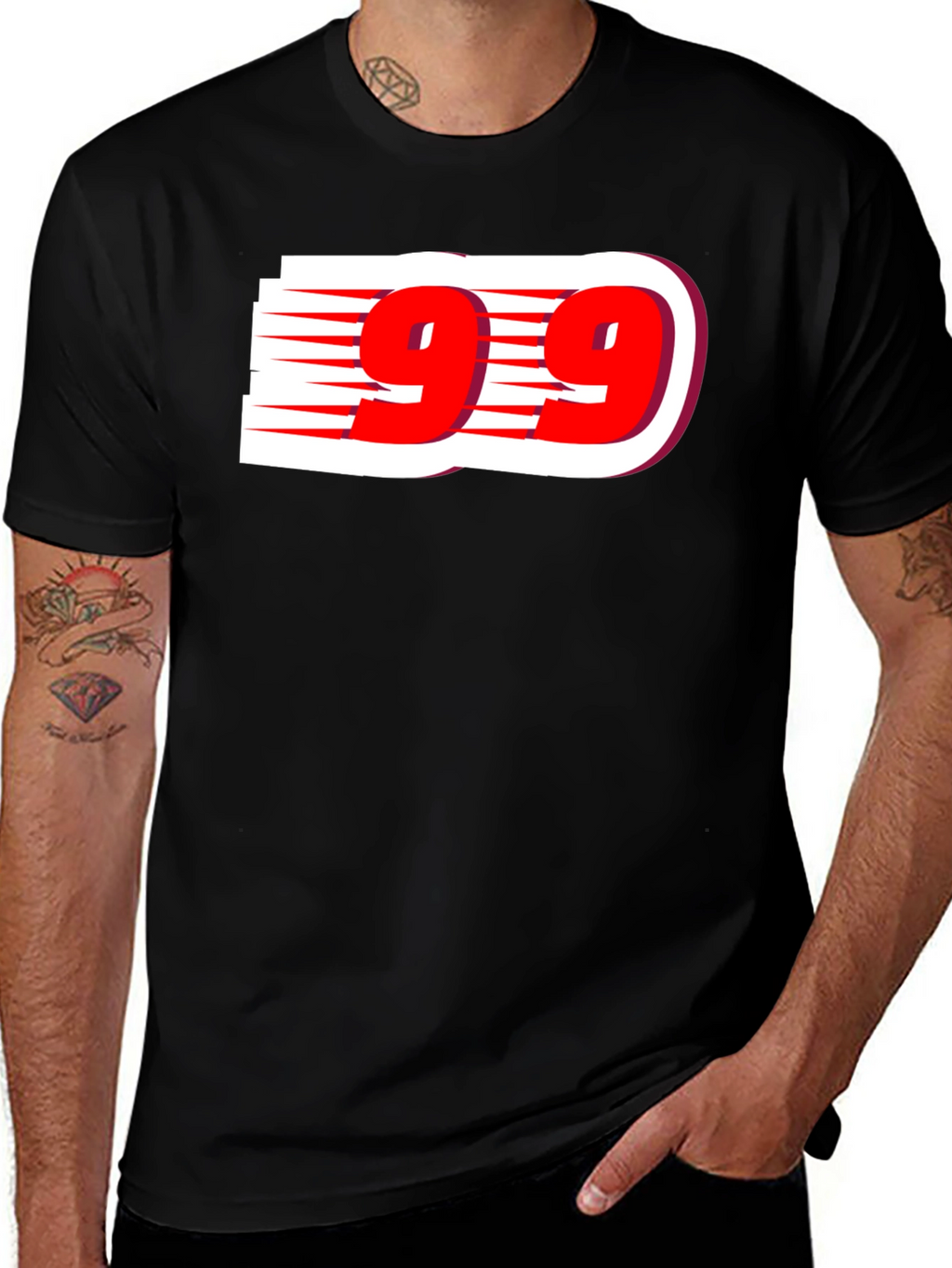 Black 99 Graphic Tee - Stylish & Bold