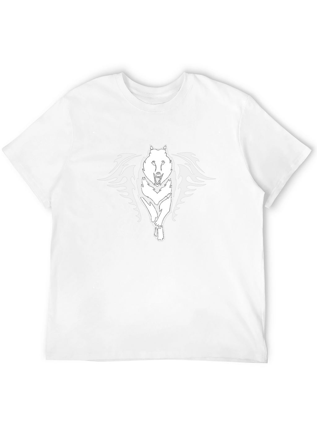 Black Wolf Graphic Tee - Stylish Mens T-Shirt