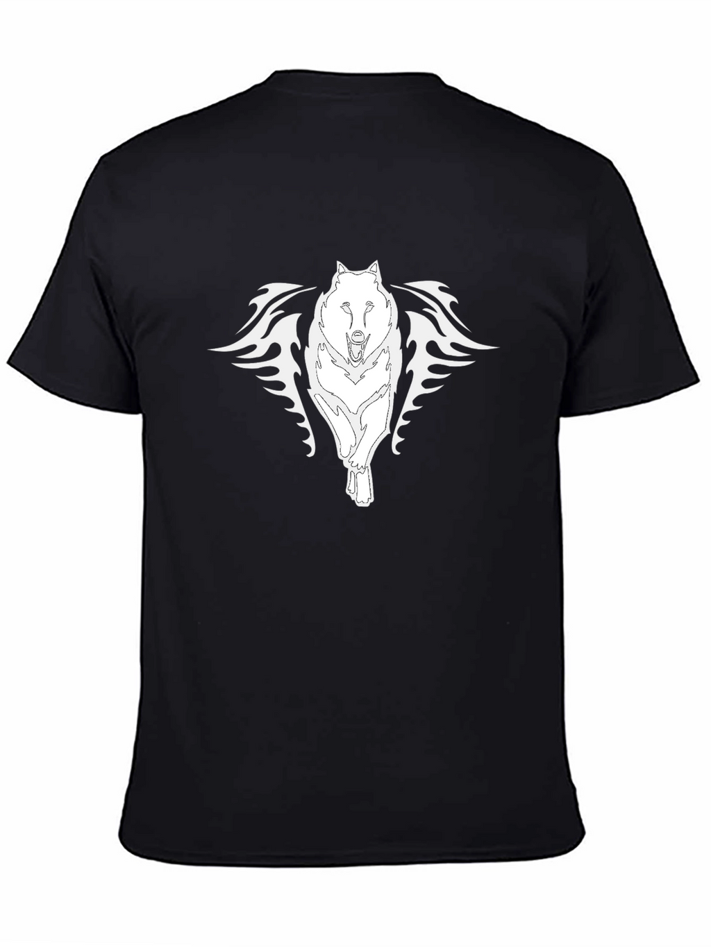 Black Wolf Graphic Tee - Stylish Mens T-Shirt