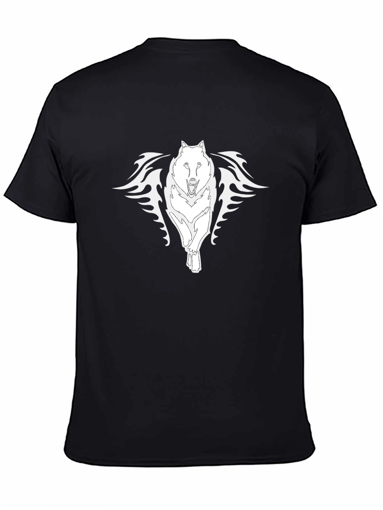 Black Wolf Graphic Tee - Stylish Mens T-Shirt