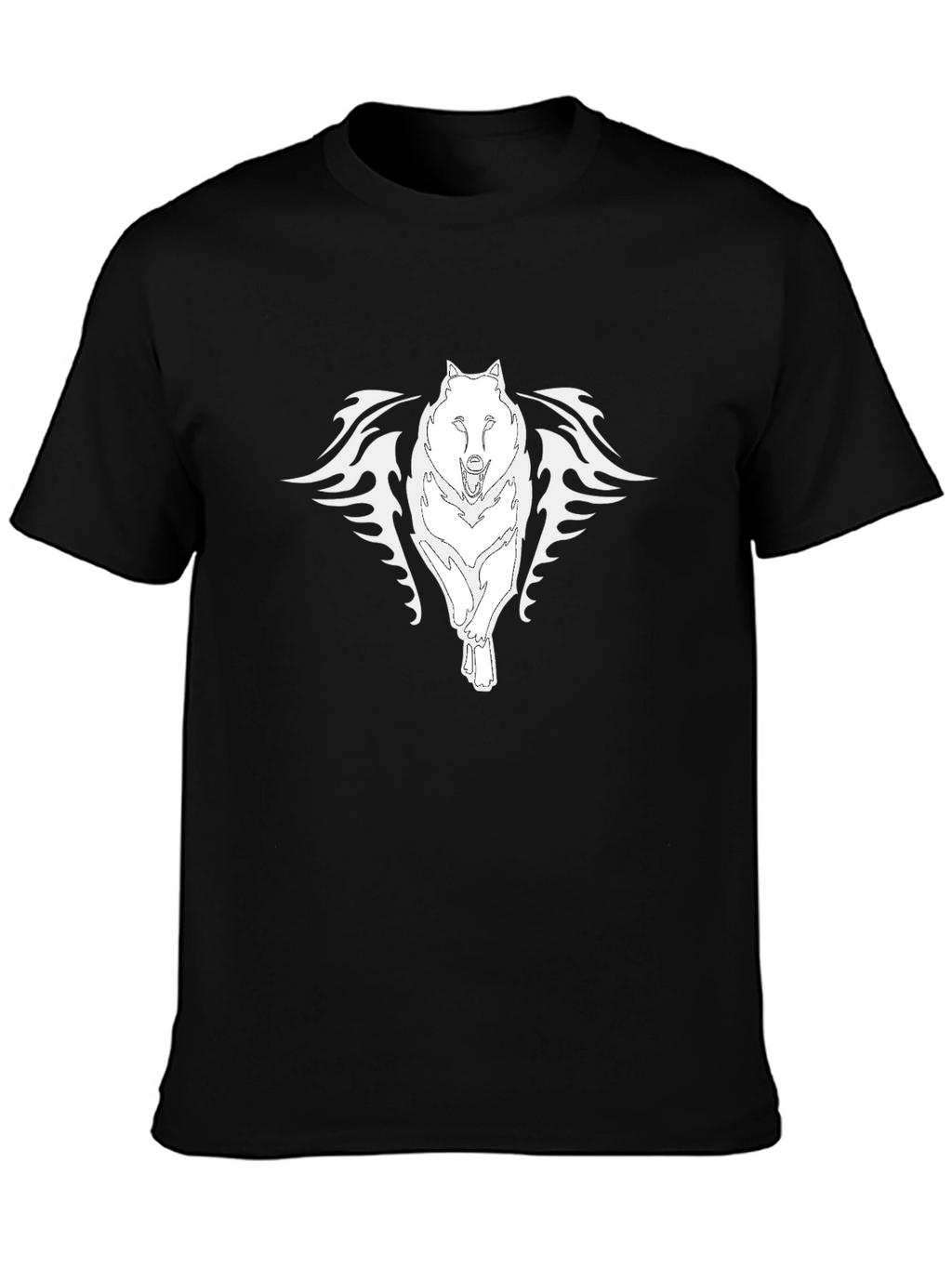 Black Wolf Graphic Tee - Stylish Mens T-Shirt