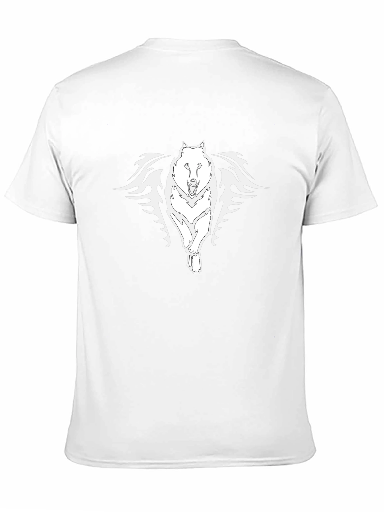 Black Wolf Graphic Tee - Stylish Mens T-Shirt