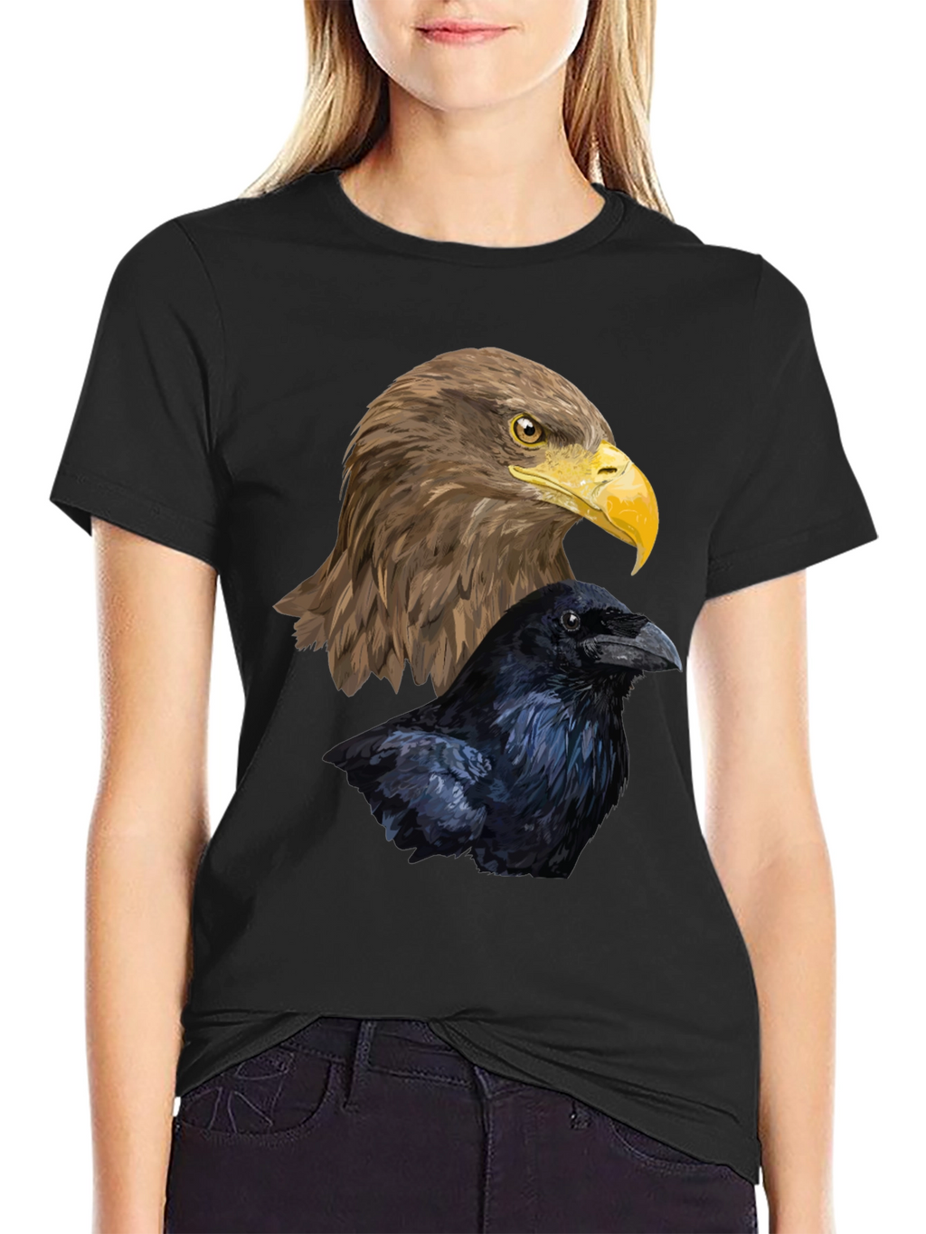 Eagle & Raven Graphic Tee - Mens Black T-Shirt