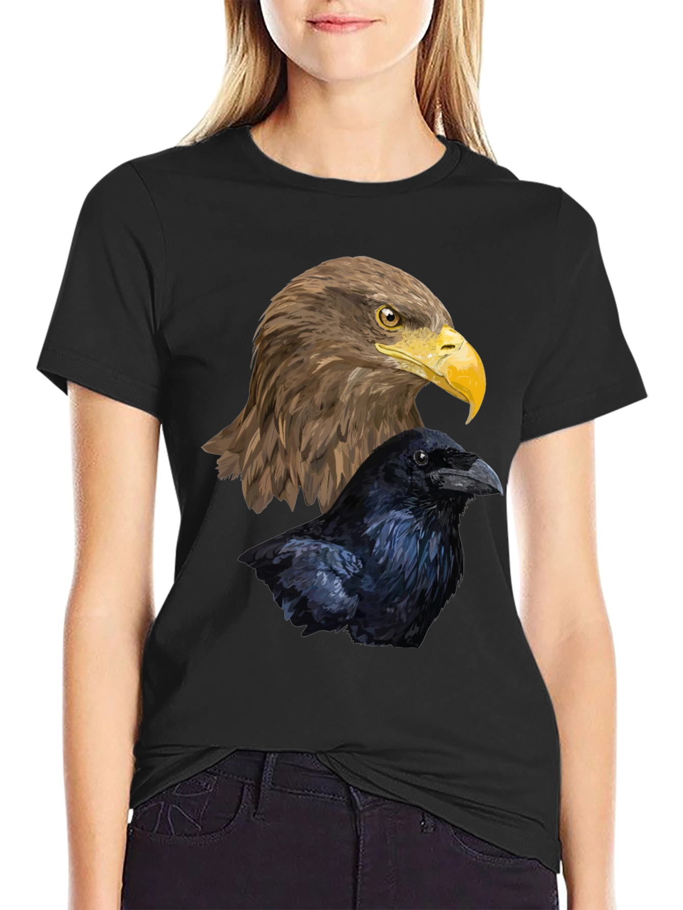 Eagle & Raven Graphic Tee - Mens Black T-Shirt