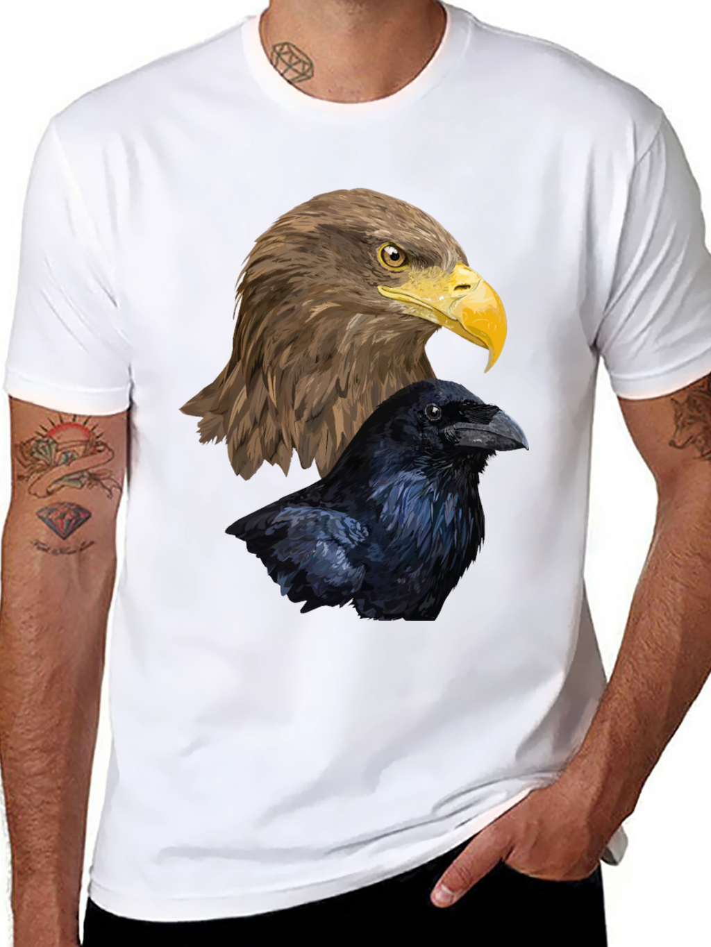 Eagle & Raven Graphic Tee - Mens Black T-Shirt