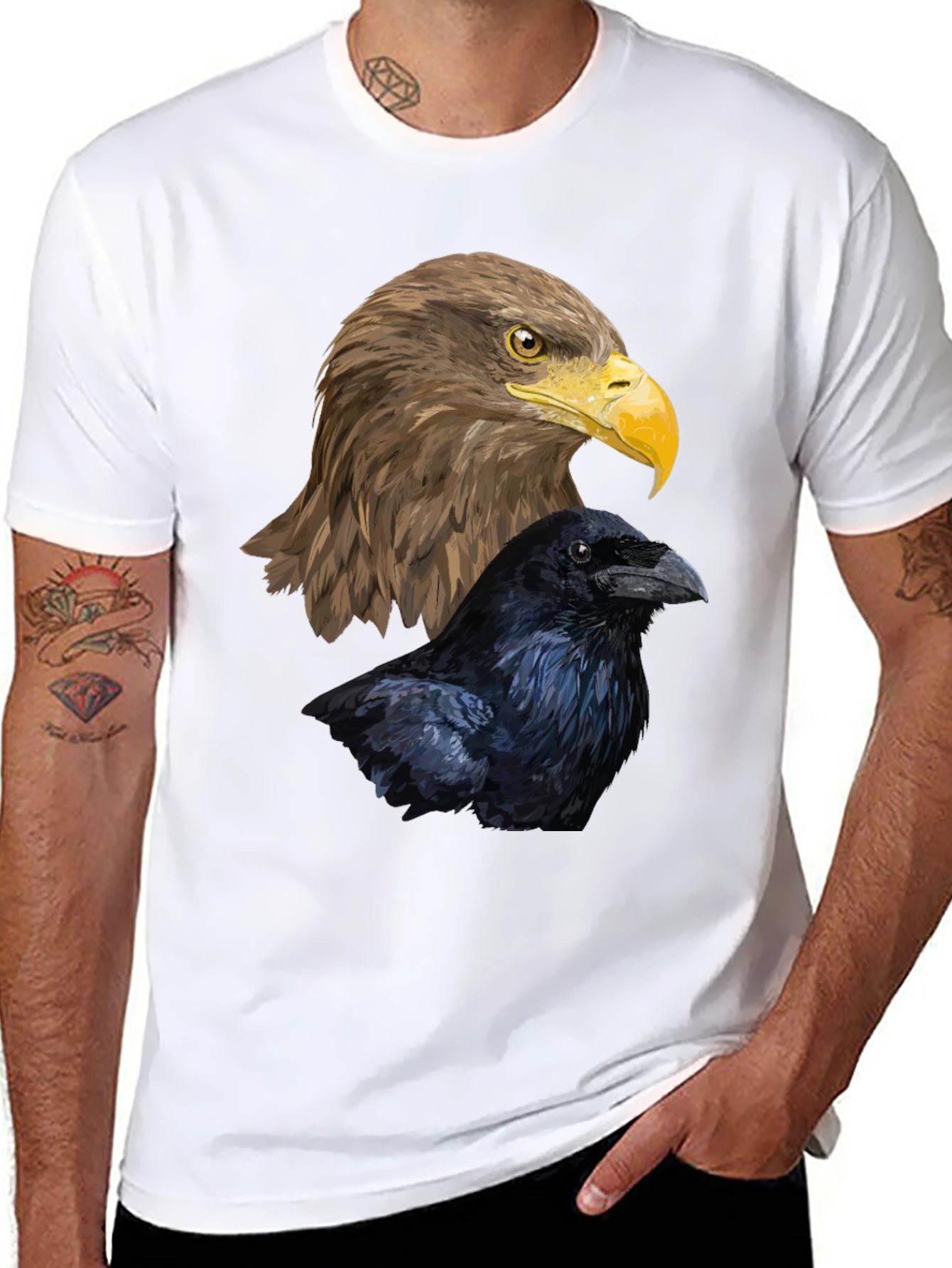 Eagle & Raven Graphic Tee - Mens Black T-Shirt