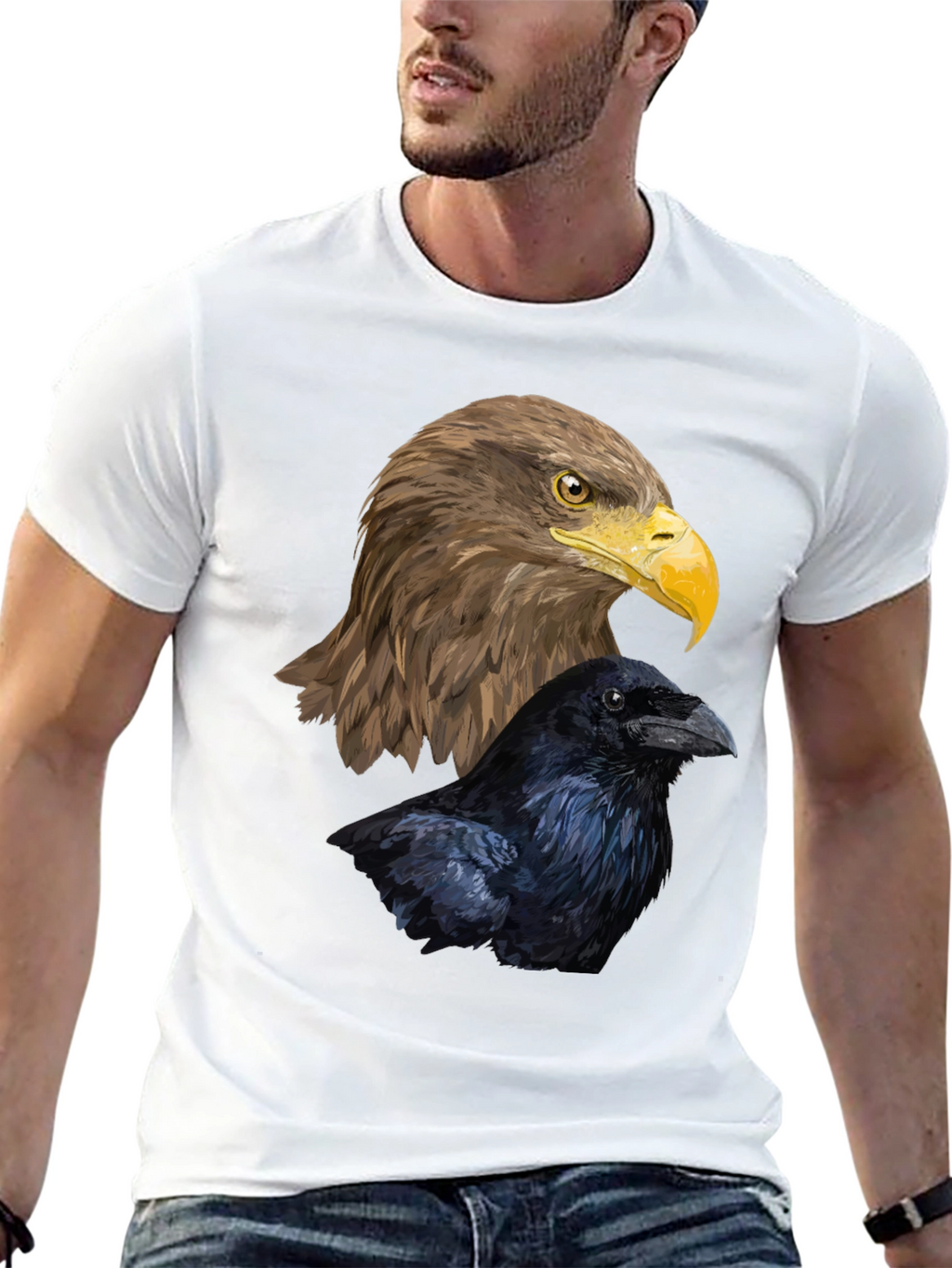 Eagle & Raven Graphic Tee - Mens Black T-Shirt
